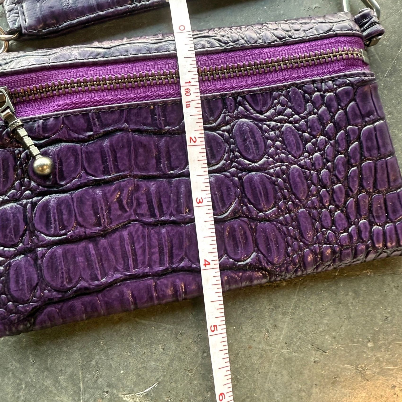 Vintage VINTAGE Purple Mini Snakeskin Clutch Wristlet Wallet Women’s Purse Clutch Wallet Preppy Y2k Accessories Womens Size ONE SIZE - 3 Thumbnail
