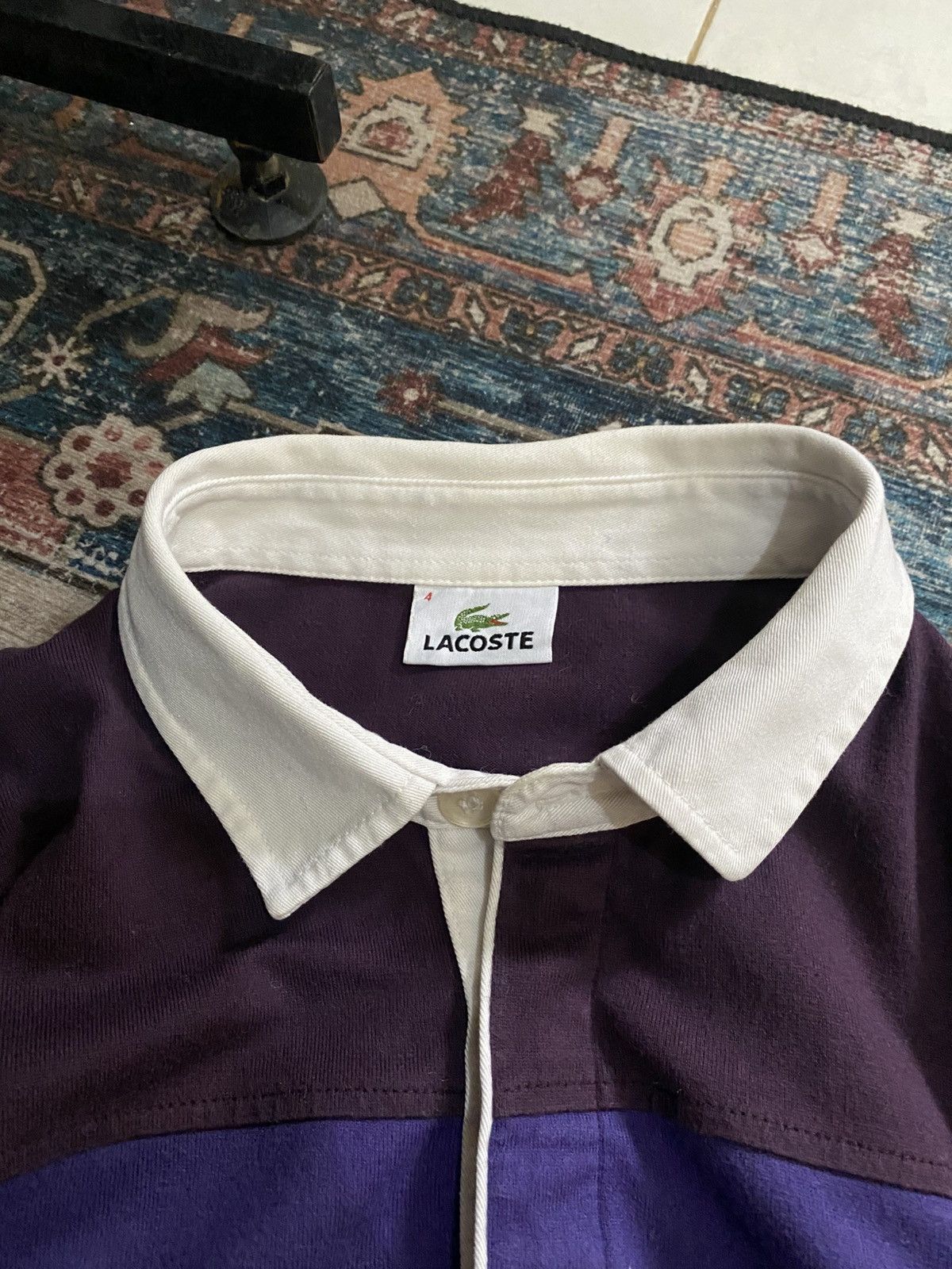 Lacoste Lacoste Stripe Rugby Poloshirt Size US L / EU 52-54 / 3 - 3 Thumbnail
