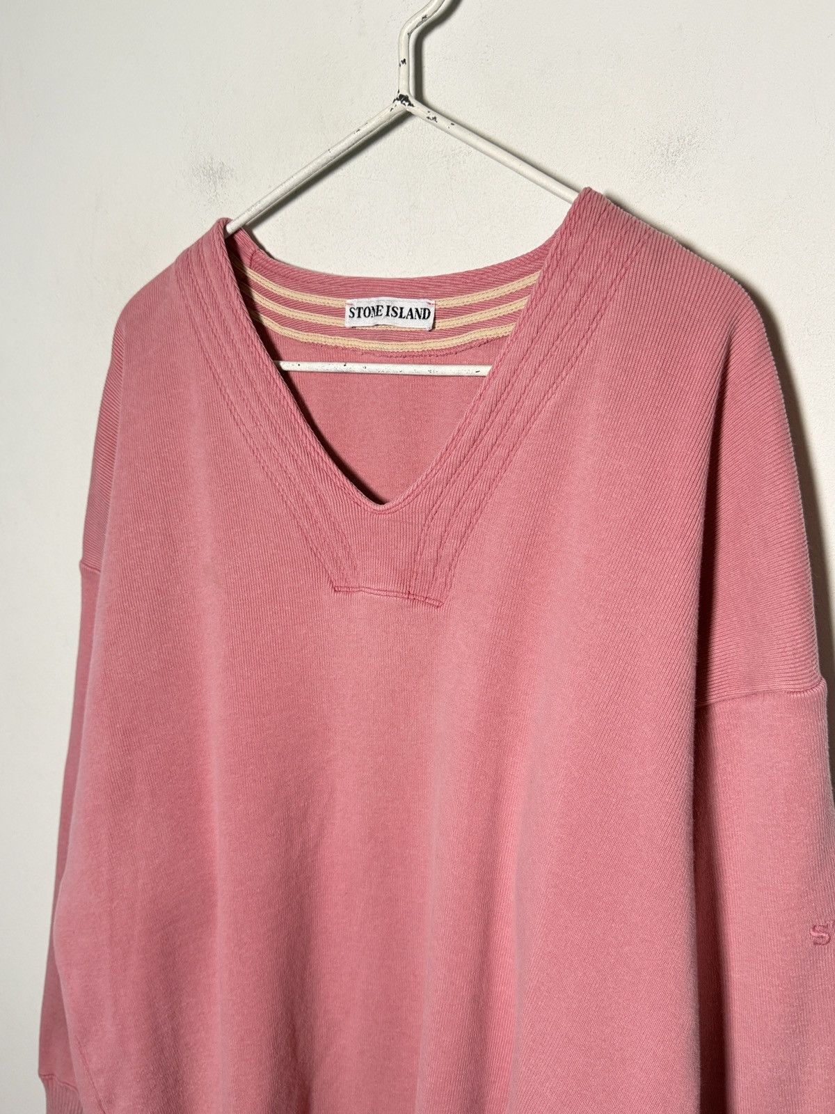 Stone Island Stone Island 90s Vintage V-Neck Sweatshirt Size US M / EU 48-50 / 2 - 4 Thumbnail