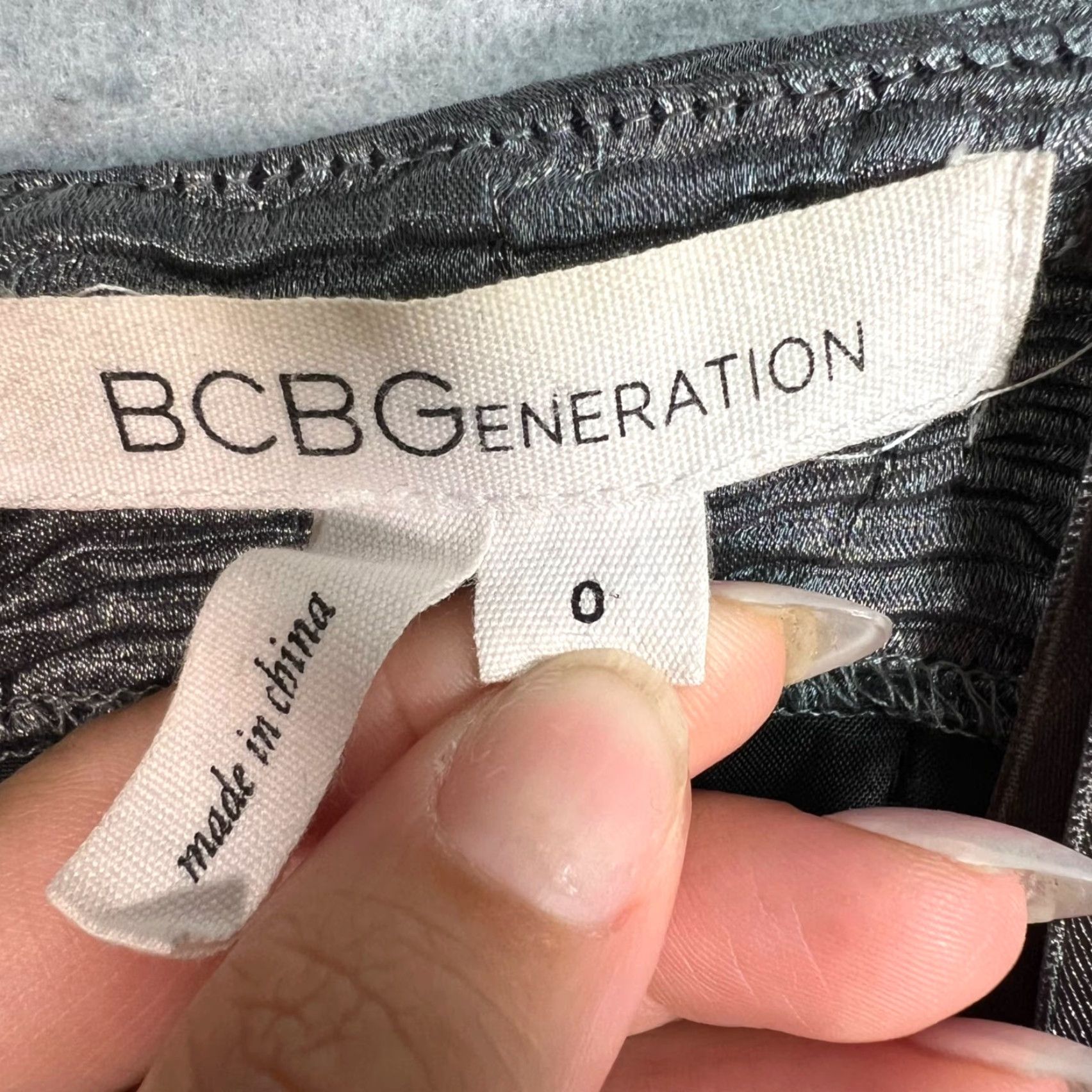 BCBGeneration BCBGGeneration Womens Strapless Metallic Textured Mini Dress Size 0 Silver Party Cocktail Size XS / US 0-2 / IT 36-38 - 3 Thumbnail