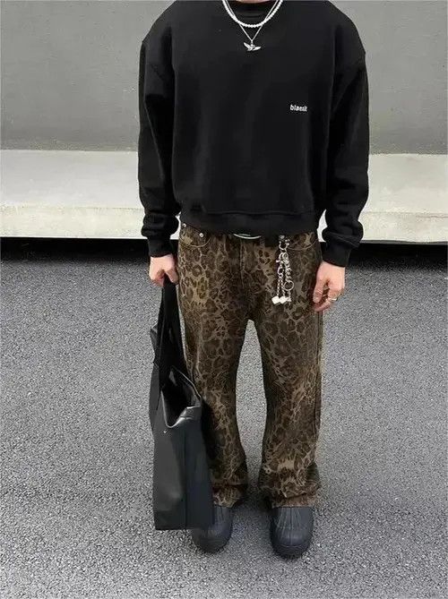 Jean Kitahara x Etou Leopard Print Wide Leg Flare Jeans Size US 32 / EU 48 - 4 Thumbnail