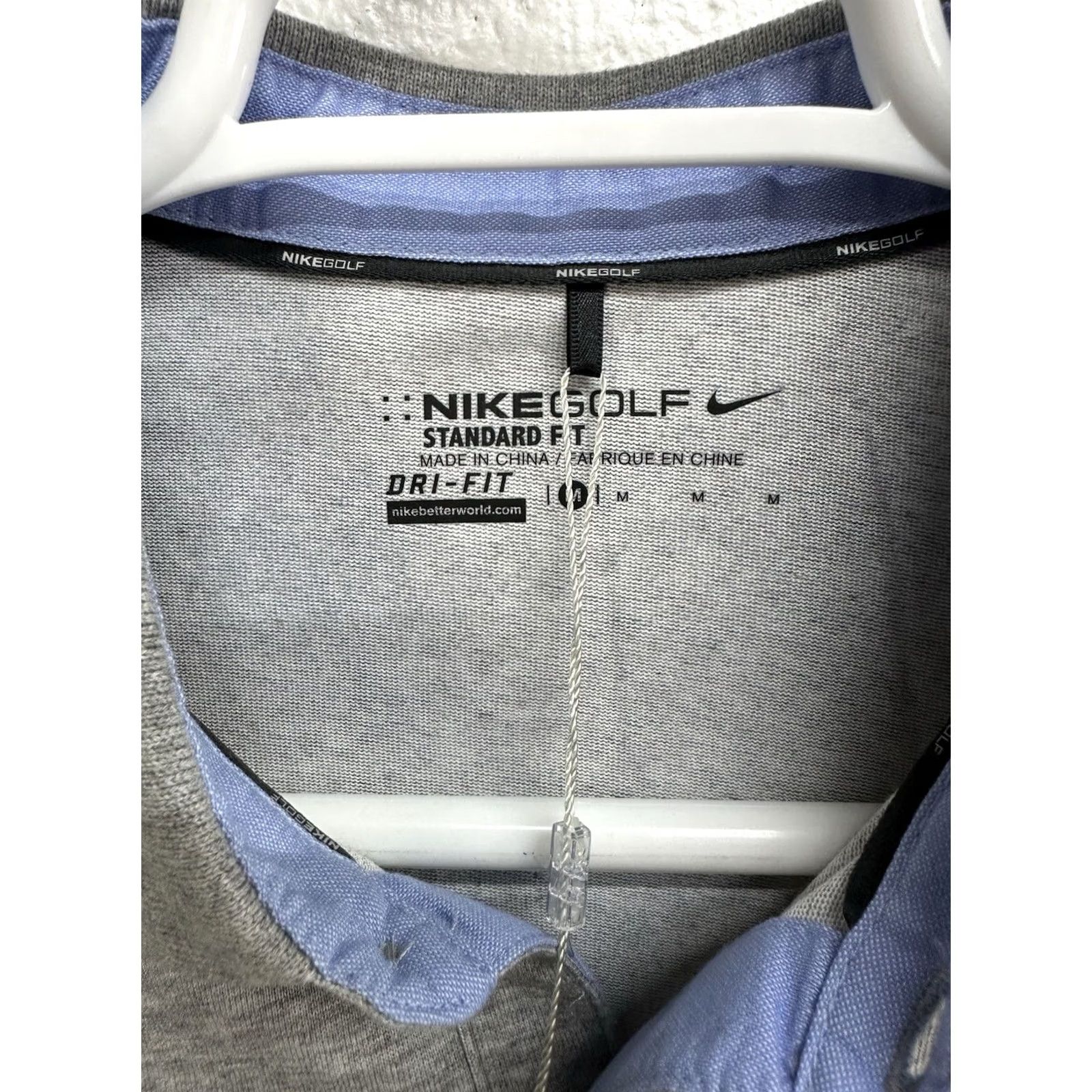 Nike Nike Dry Was Gold Polo Shirt Gray Logo Medium Mens Size US M / EU 48-50 / 2 - 4 Thumbnail