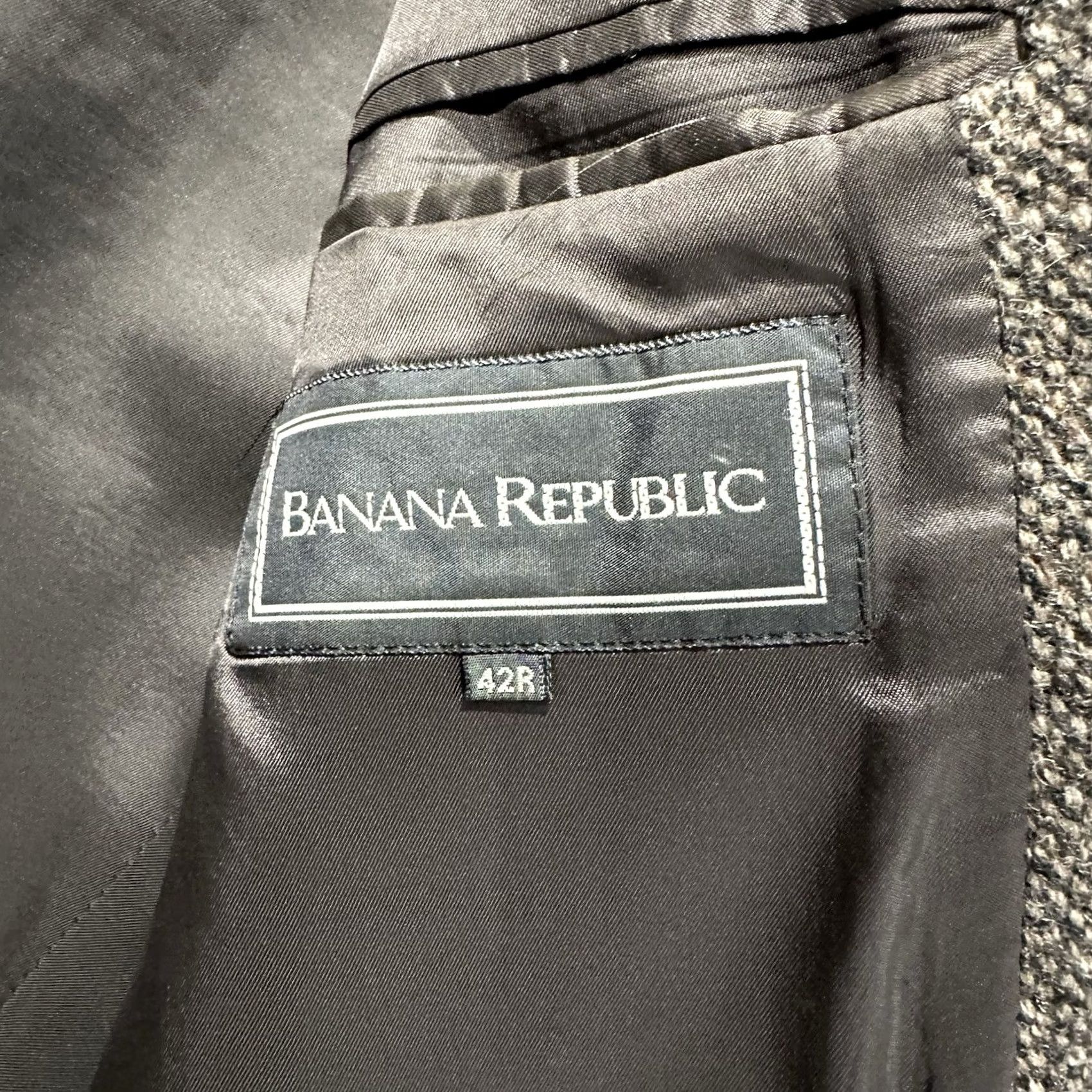 Banana Republic Banana Republic Blazer Sport Coat Men 42R Tweed Wool Brown 3 Button Italy Size 42R - 4 Thumbnail