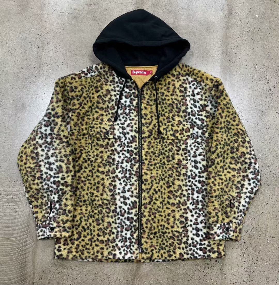 Supreme Supreme FW23 WEEK11 Fleece Zip Hooded Shirt Size US L / EU 52-54 / 3 - 1 Thumbnail