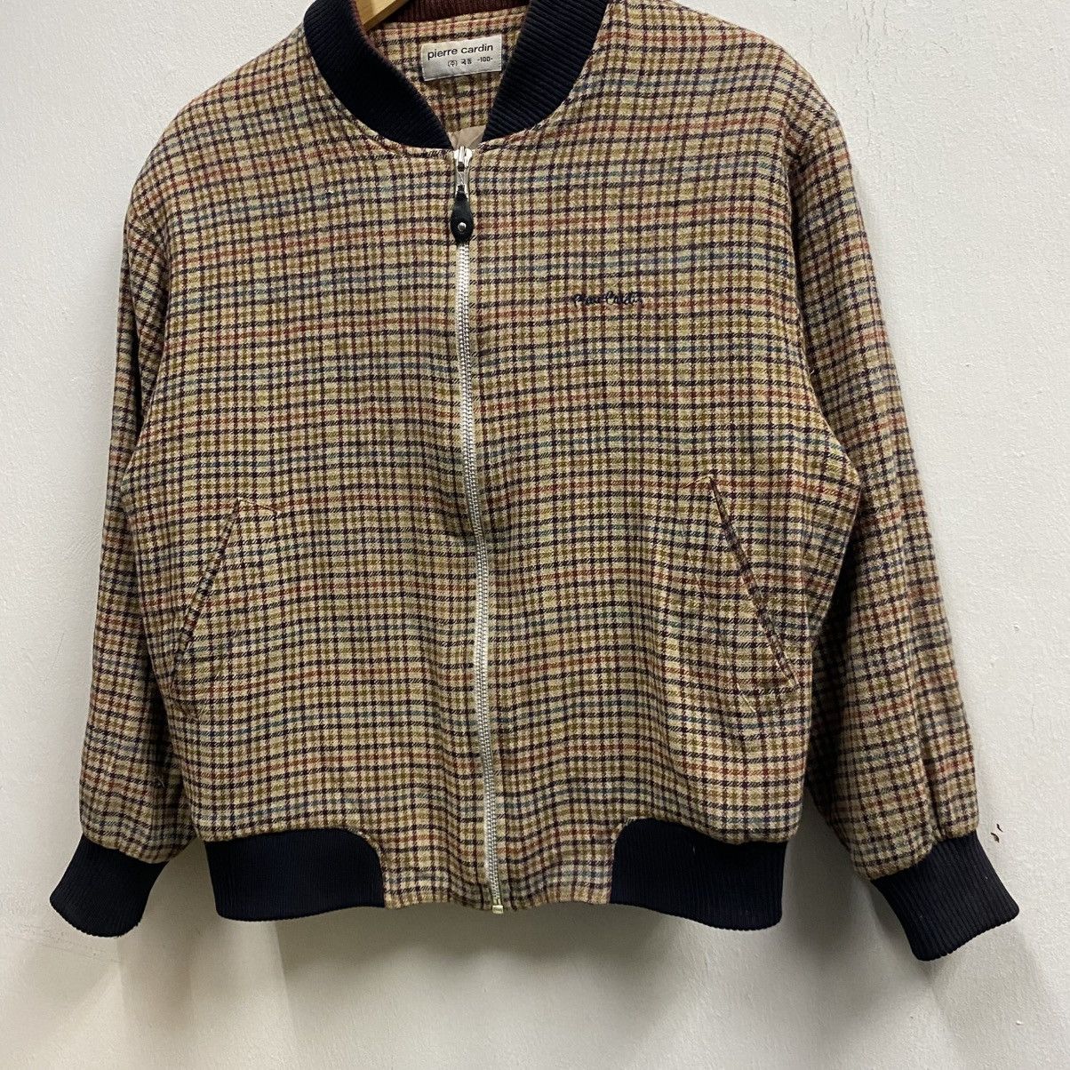 Pierre Cardin Pierre Cardin houndstooth bomber jacket in wool tweed Size US S / EU 44-46 / 1 - 5 Thumbnail