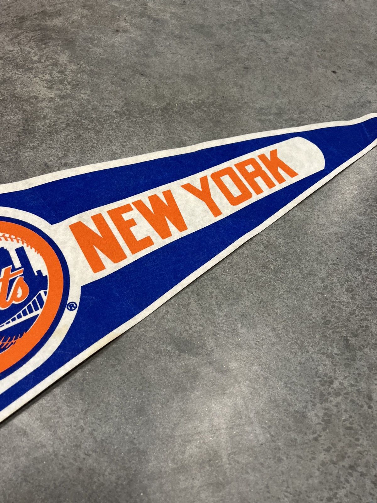 Vintage 90's VTG Vintage MLB New York Mets Baseball Team Pennant Size ONE SIZE - 4 Thumbnail