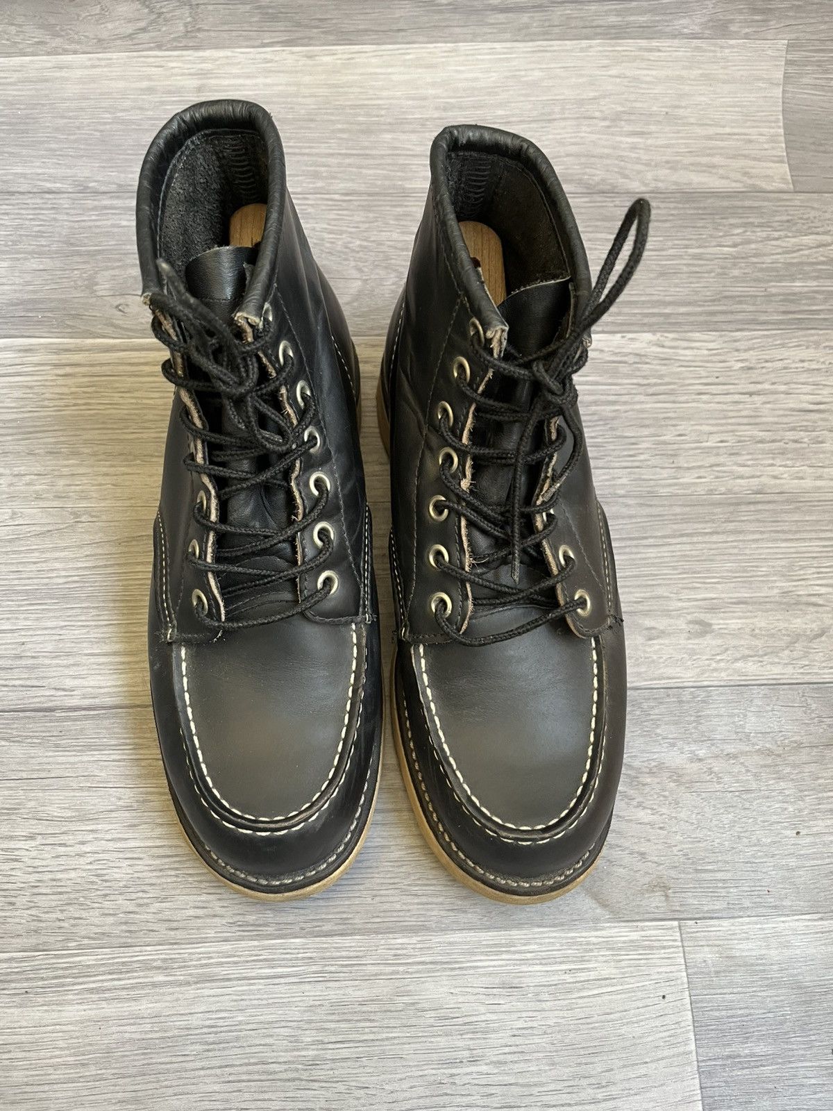 Engineered Garments × Red Wing Redwing x Irish setter black leather moc-toe boots, Nigo sz Size US 7 / EU 40 - 3 Thumbnail