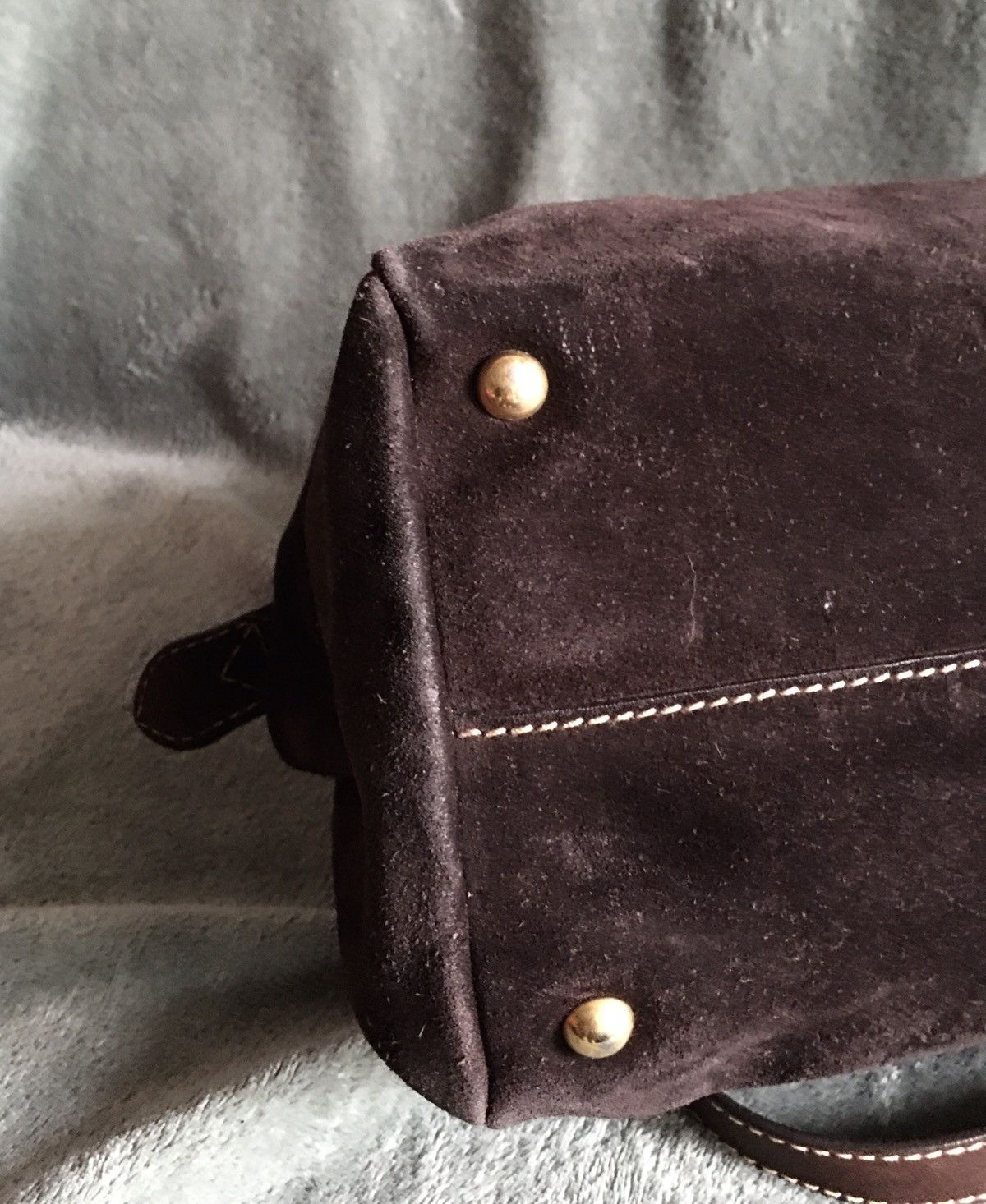 Car Shoe Car Shoe by PRADA Milano Brown Suede Shoulder Tote Bag Size ONE SIZE - 9 Thumbnail