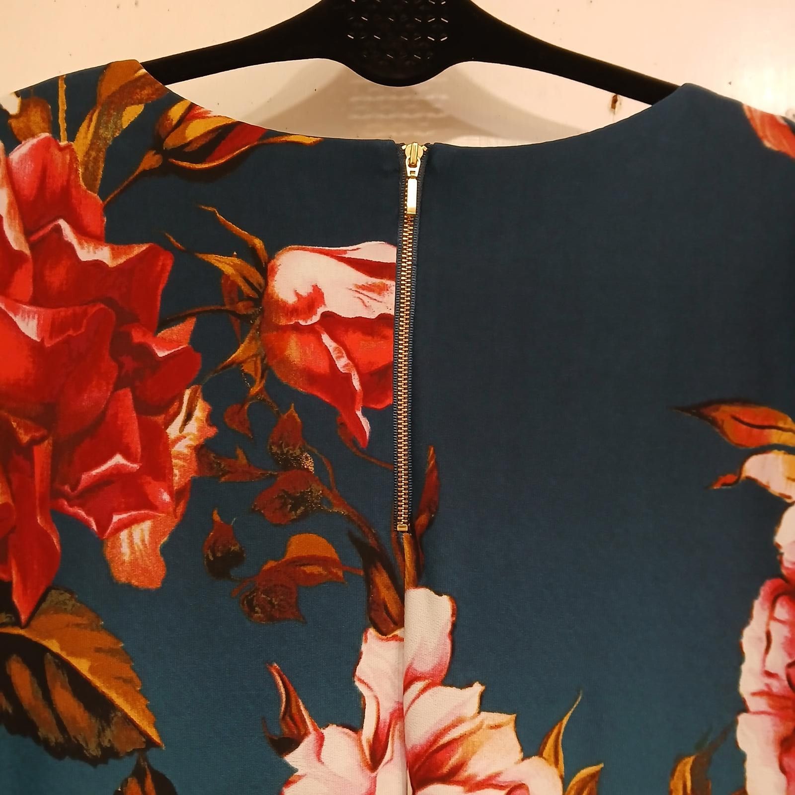 Designer Roz & ALI Keyhole Floral Dress Bell Sleeve Women's Size M / US 6-8 / IT 42-44 - 8 Thumbnail