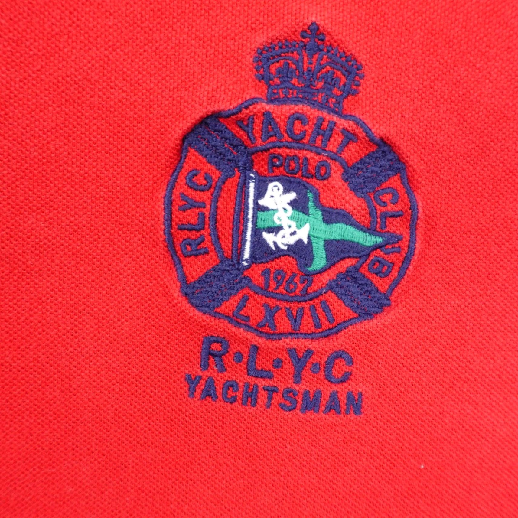 Polo Ralph Lauren Ralph Lauren Polo Shirt Mens XL Red Slim Fit Big Pony Yacht Club Crest #3 Embroidered Logo Short Sleeve Collared Knit Cotton Polo Shirt Size US XL / EU 56 / 4 - 3 Thumbnail