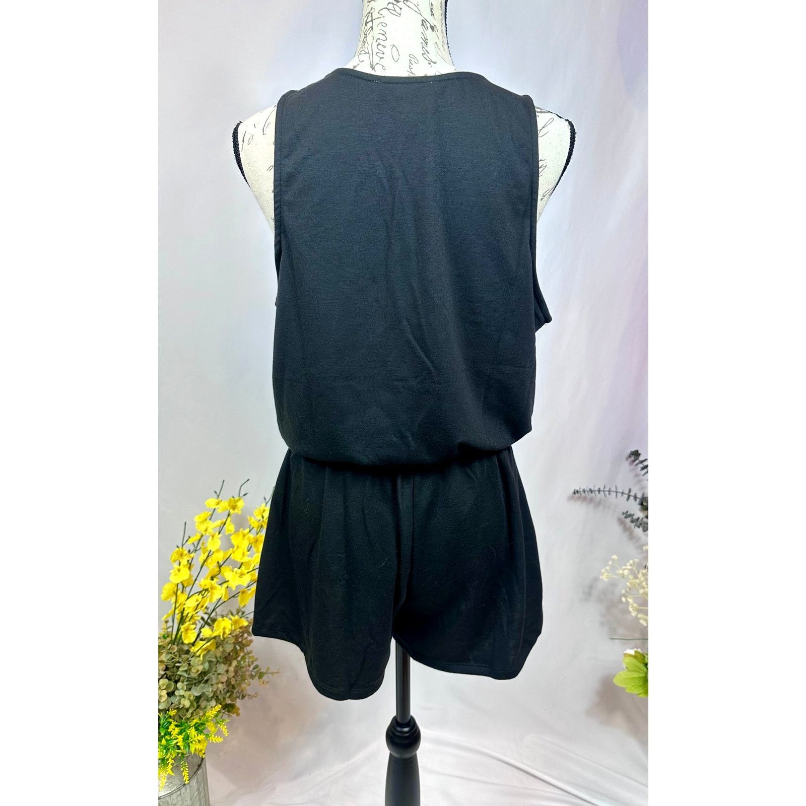 Other LBLC the Label Lauren Romper Drawstring Waist Pocket Black M Size 27" / US 4 / IT 40 - 15 Thumbnail