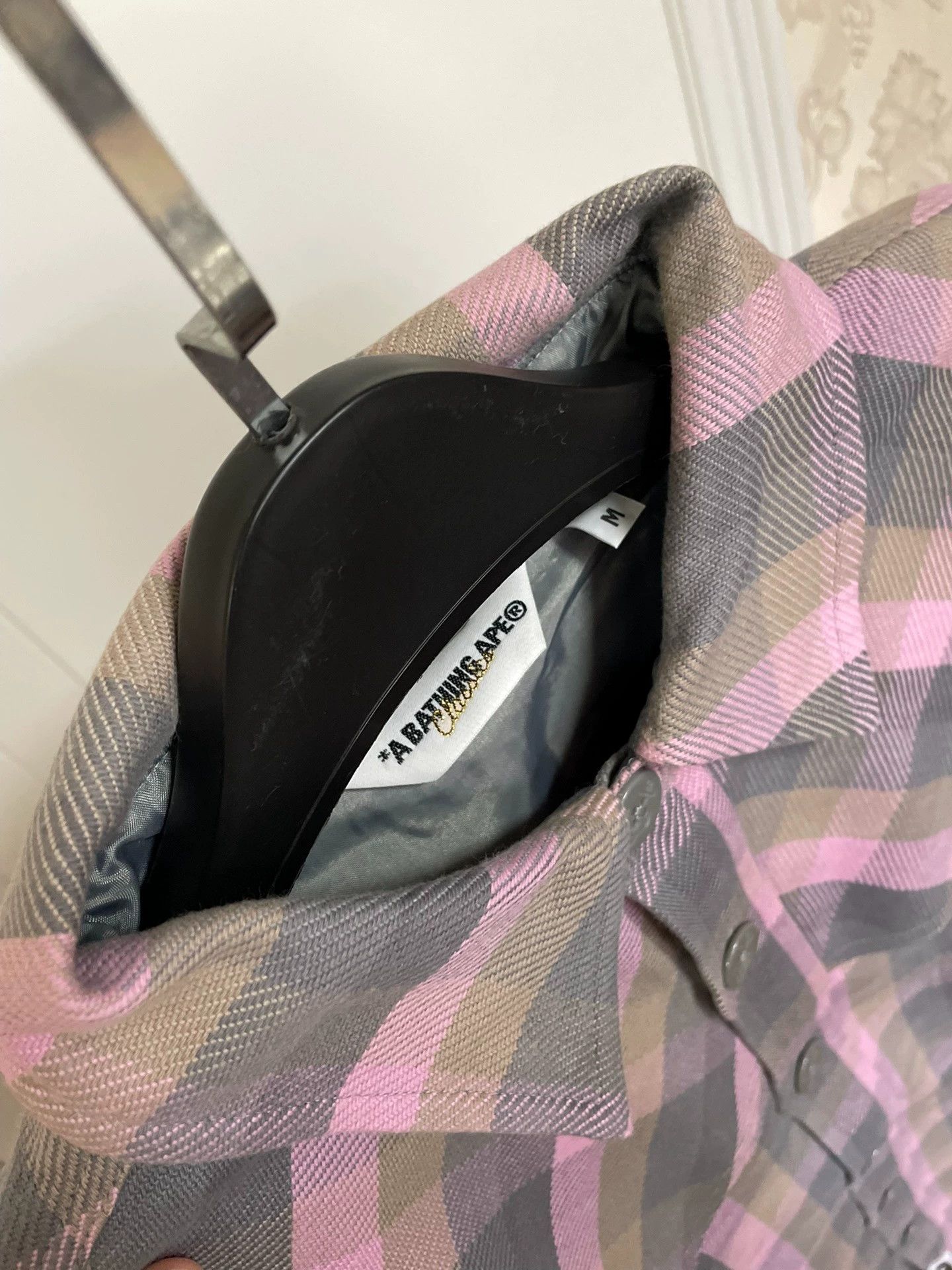 Bape BAPE Aoyama Limited Pink Kimura Check Shirt Jacket M Size US M / EU 48-50 / 2 - 5 Thumbnail