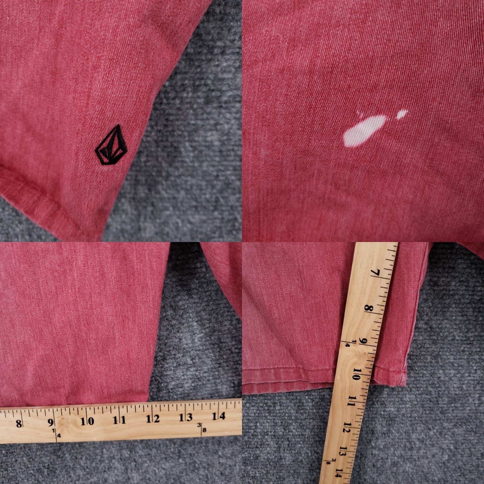 Volcom Volcom Shorts Mens 40 Red Bermuda Mid-Rise 10" Flat Front Denim Casual Outdoor Bermuda Shorts Red Volcom Mens 40 Regular Size US 40 / EU 56 - 8 Thumbnail