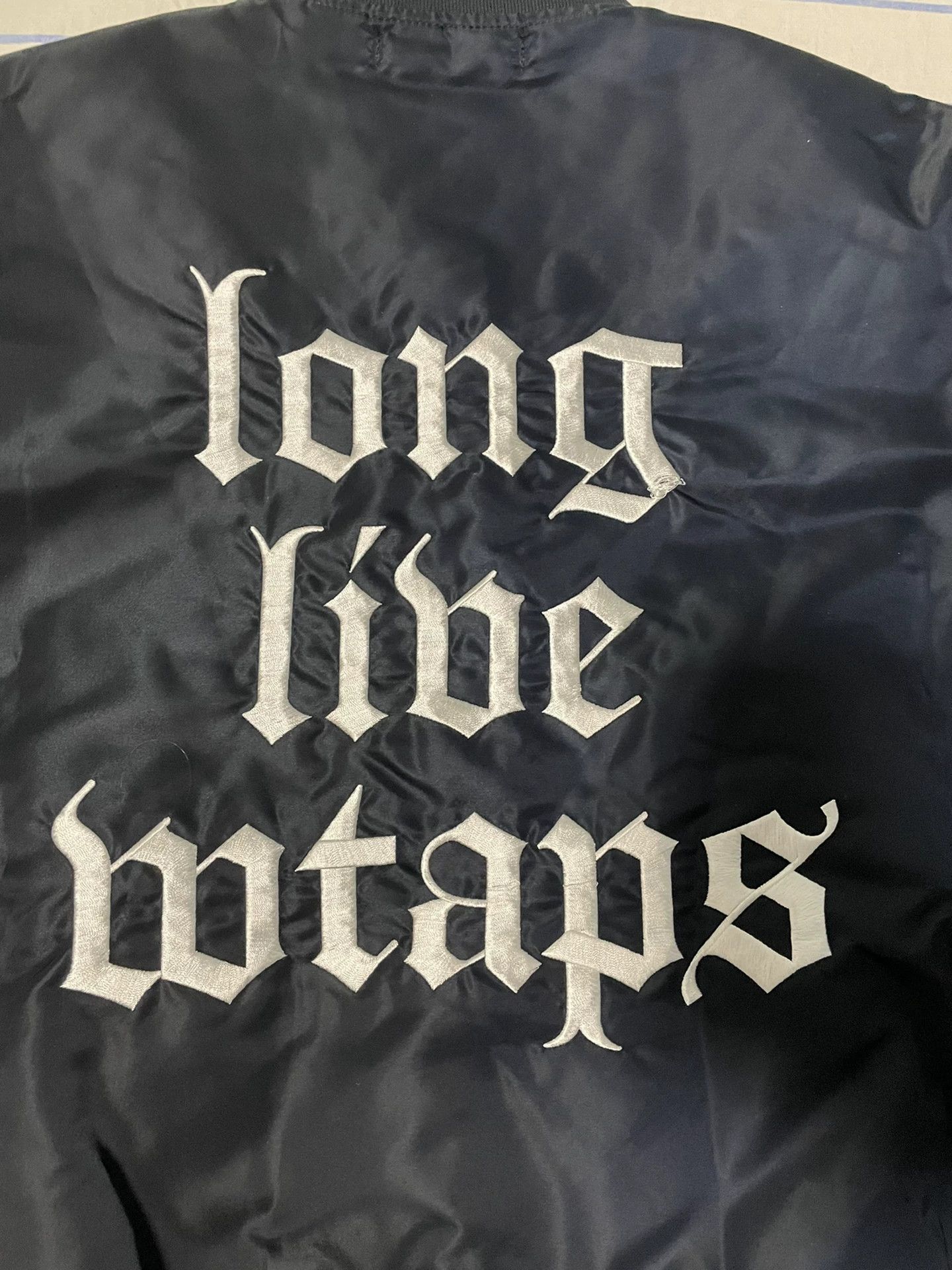 Wtaps WTAPS 18SS EMBROIDERED NYLON SATIN BASEBALL JACKET NAVY M Size US M / EU 48-50 / 2 - 3 Thumbnail
