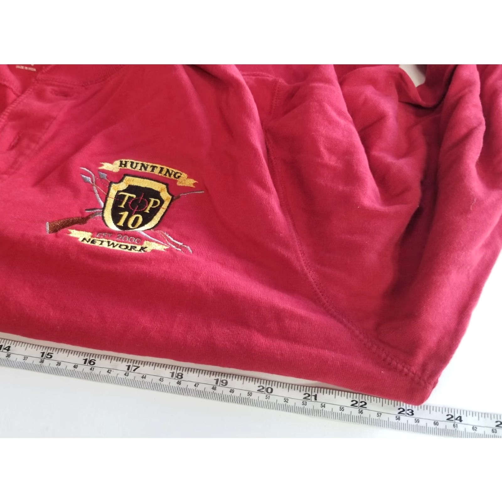 Vintage Cabela's Mens Shirt Medium Red Thermal Long Sleeve Knit Henley Size US M / EU 48-50 / 2 - 4 Thumbnail