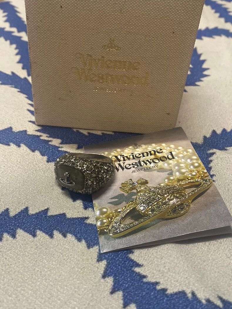 Vivienne Westwood Vivienne Westwood size M 3D Full Diamond Saturn Ring S925 S Size ONE SIZE - 9 Thumbnail