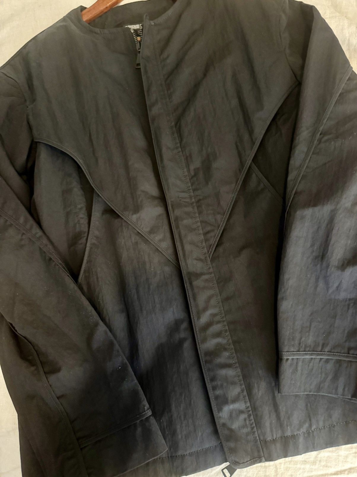 Alexandre Plokhov NWOT $790 Crisp Cotton/Nylon Layered Moto Jacket Size US XL / EU 56 / 4 - 11 Thumbnail