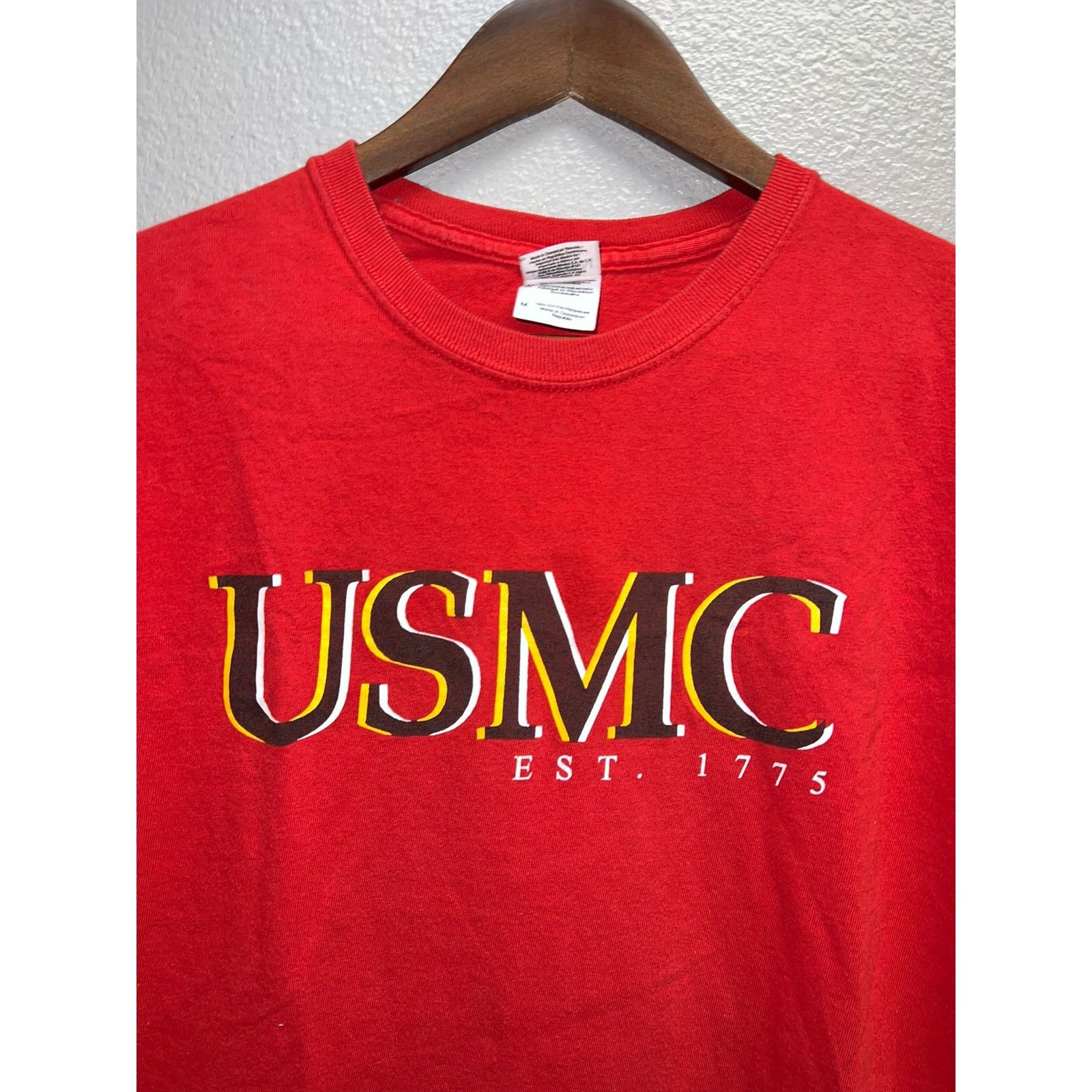 Gildan Vintage USMC Shirt United States Marine Corps Medium Stain Size US M / EU 48-50 / 2 - 2 Thumbnail