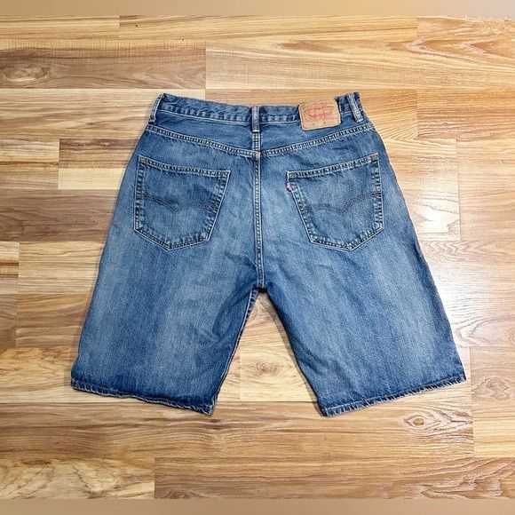 Levi's Vintage Clothing Vintage Y2K Levis 569 Blue Denim Loose Baggy Jorts Shorts Size US 34 / EU 50 - 3 Thumbnail