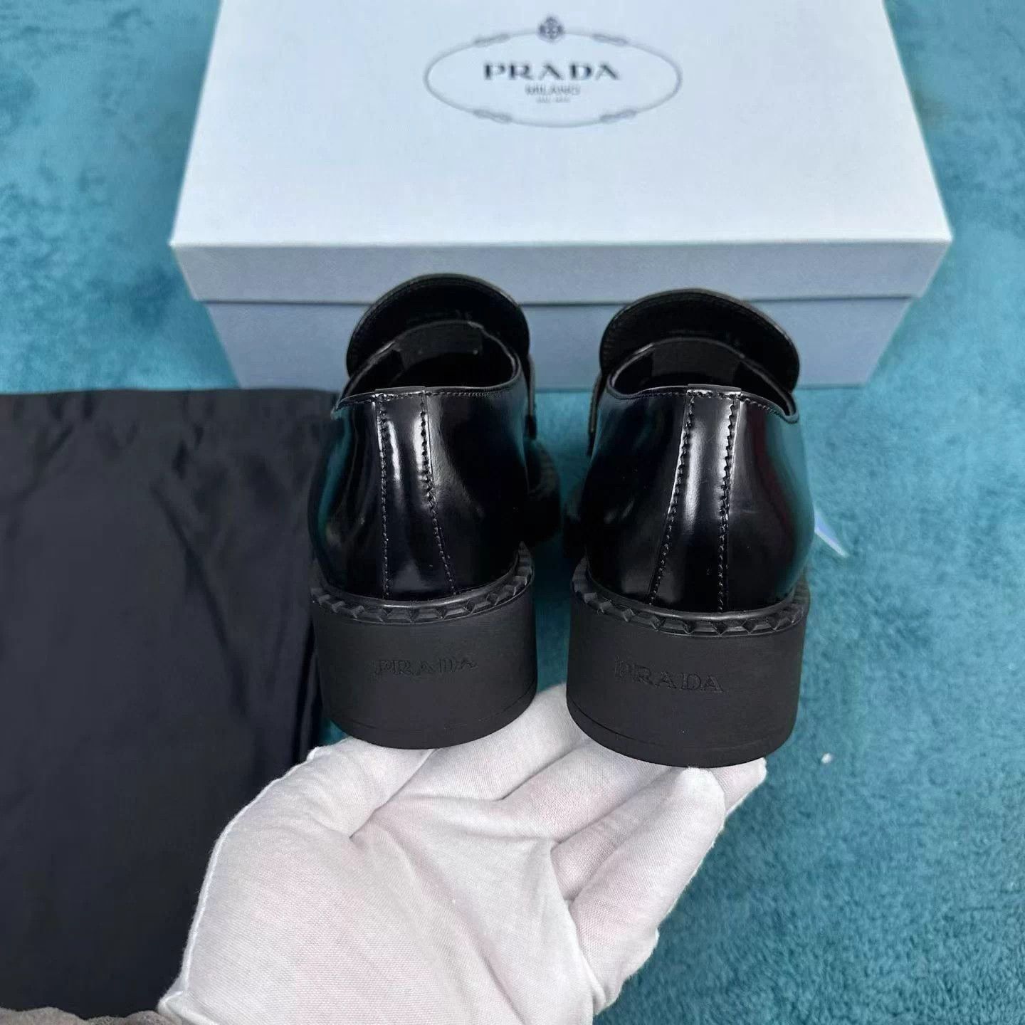 Prada Prada Leather Loafers Black 36 New Worn Once Accessories Size US 5 / IT 35 - 4 Thumbnail