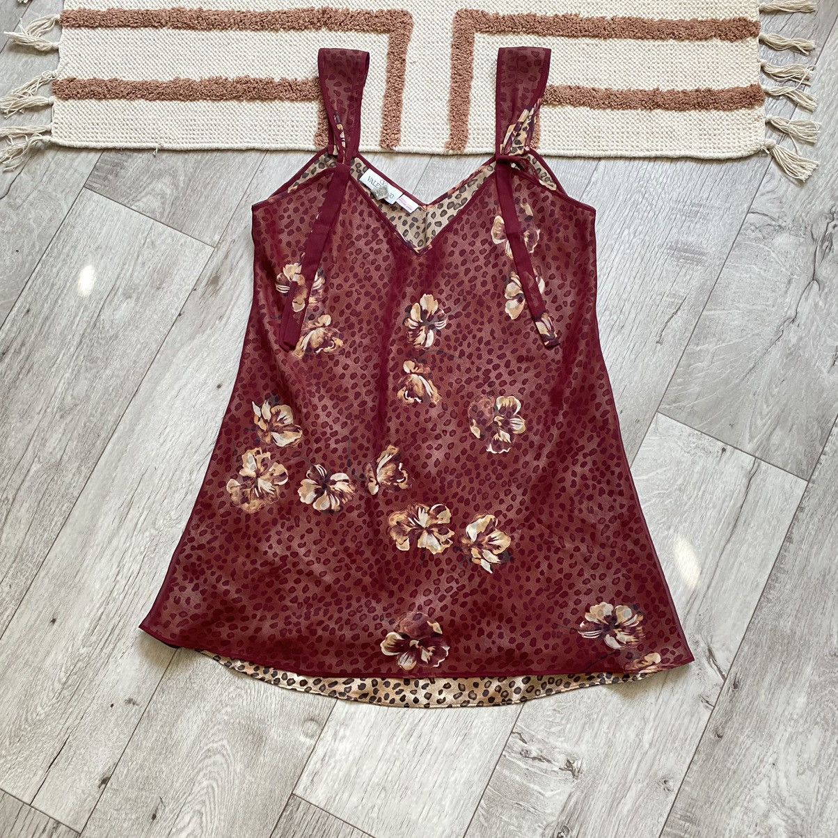 Valentino VINTAGE VALENTINO INTIMO LEOPARD AND FLOWERS MESH DRESS Size M / US 6-8 / IT 42-44 - 1 Thumbnail