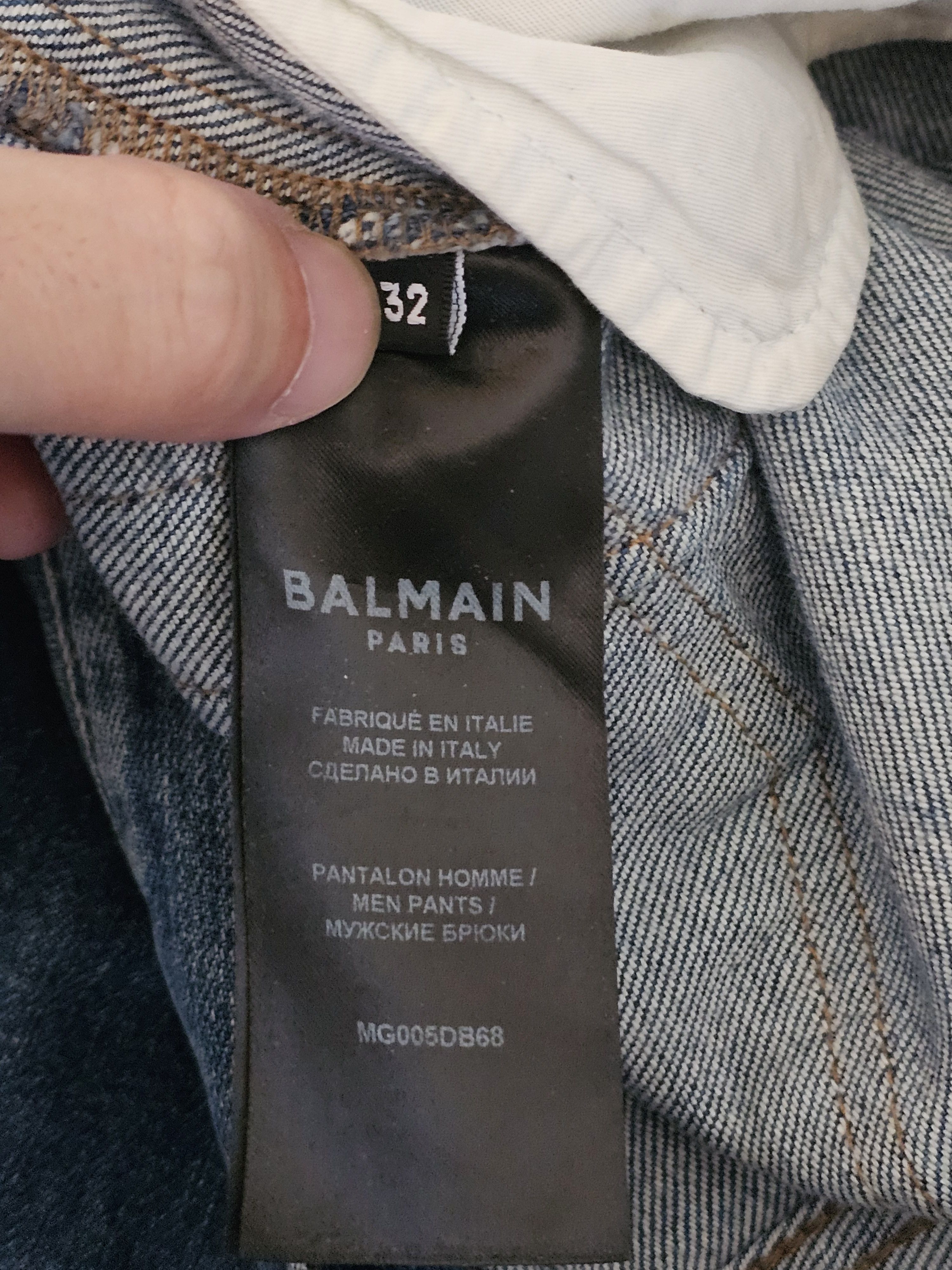 Balmain Blamian Men's Biker Blue Size 32 Size US 32 / EU 48 - 6 Thumbnail