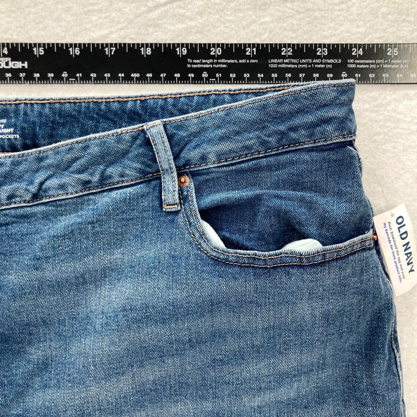 Old Navy Old Navy Womens Size 26 OG Straight High Rise Blue Denim Jeans NWT Curvy Fit Straight Jeans Womens 26 Blue NWT Size 26" / US 2 / IT 38 - 6 Thumbnail