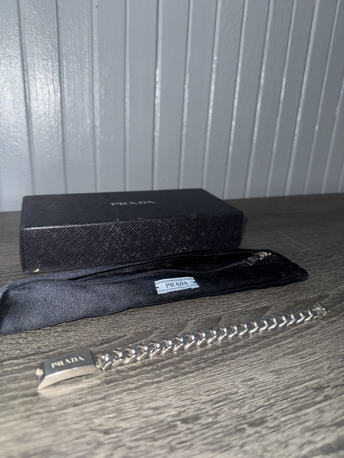 Prada Prada Logo Curb Chain Bracelet Ag925 Sterling Silver Size S Size ONE SIZE - 4 Thumbnail