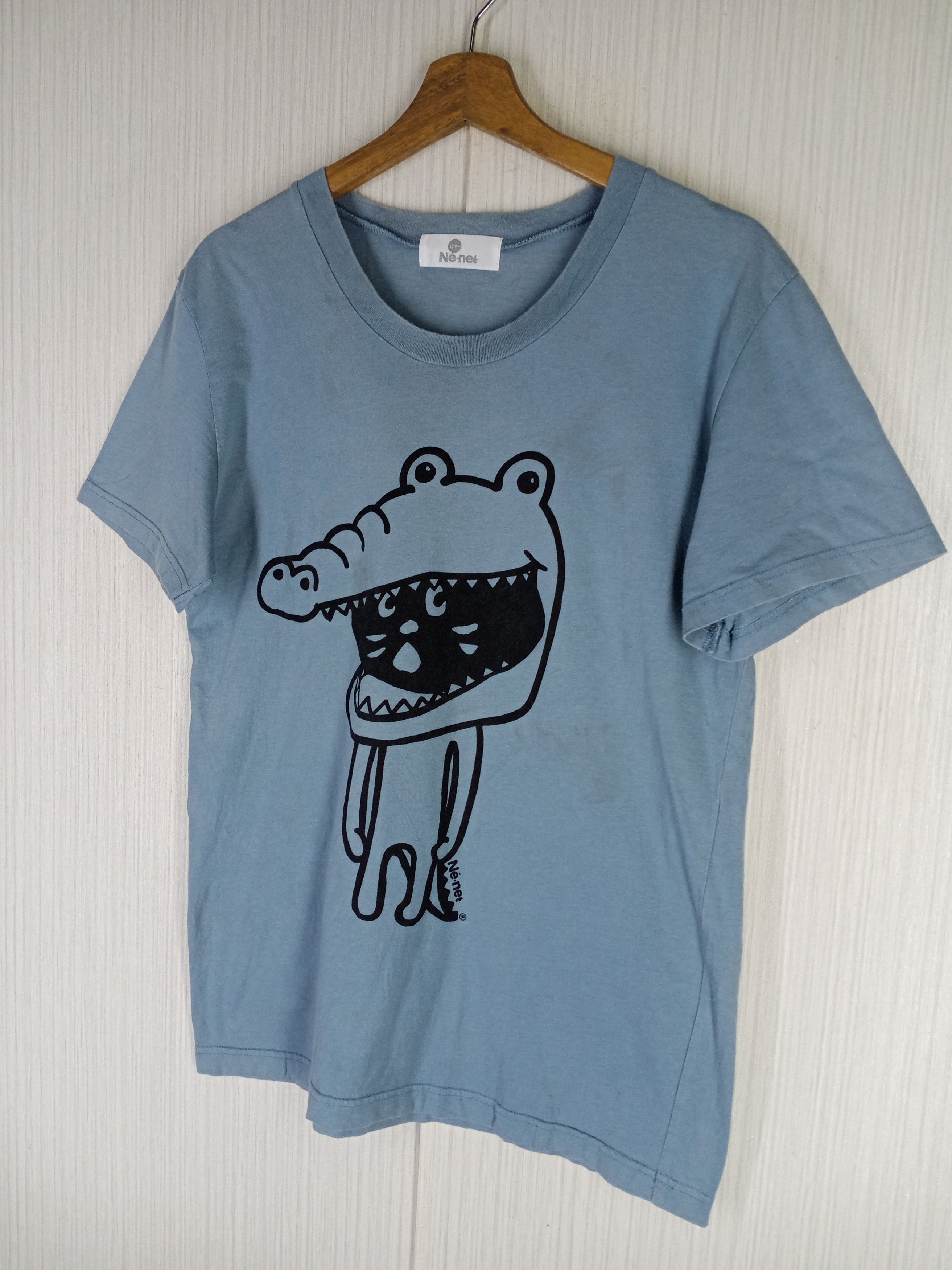 Issey Miyake Vintage Ne-Net Issey Miyake Croco Mask Tshirt Size US M / EU 48-50 / 2 - 2 Thumbnail