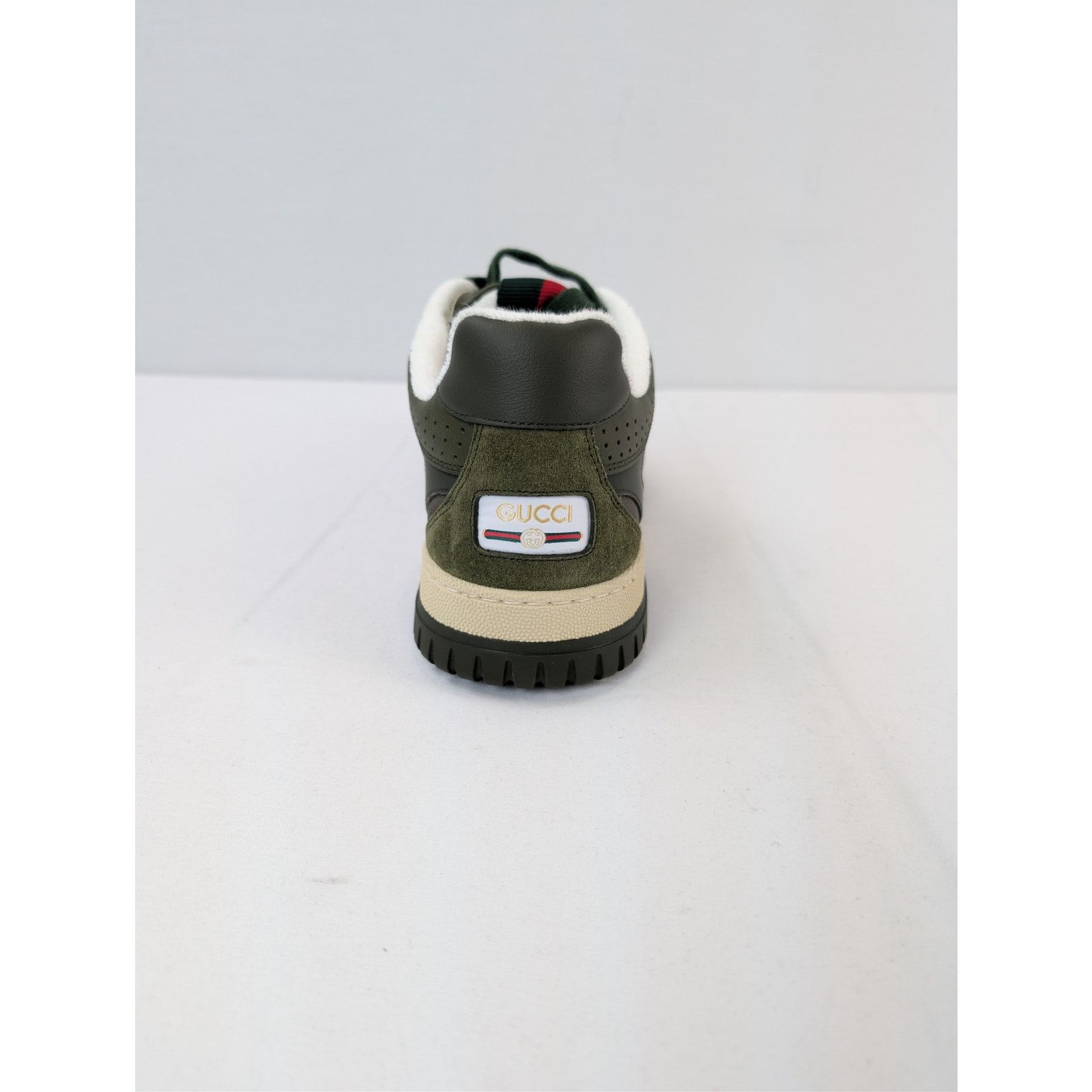 Gucci o1rshd1 GG Supreme fabric and suede Re-Web sneaker in green Size US 9 / EU 42 - 17 Thumbnail