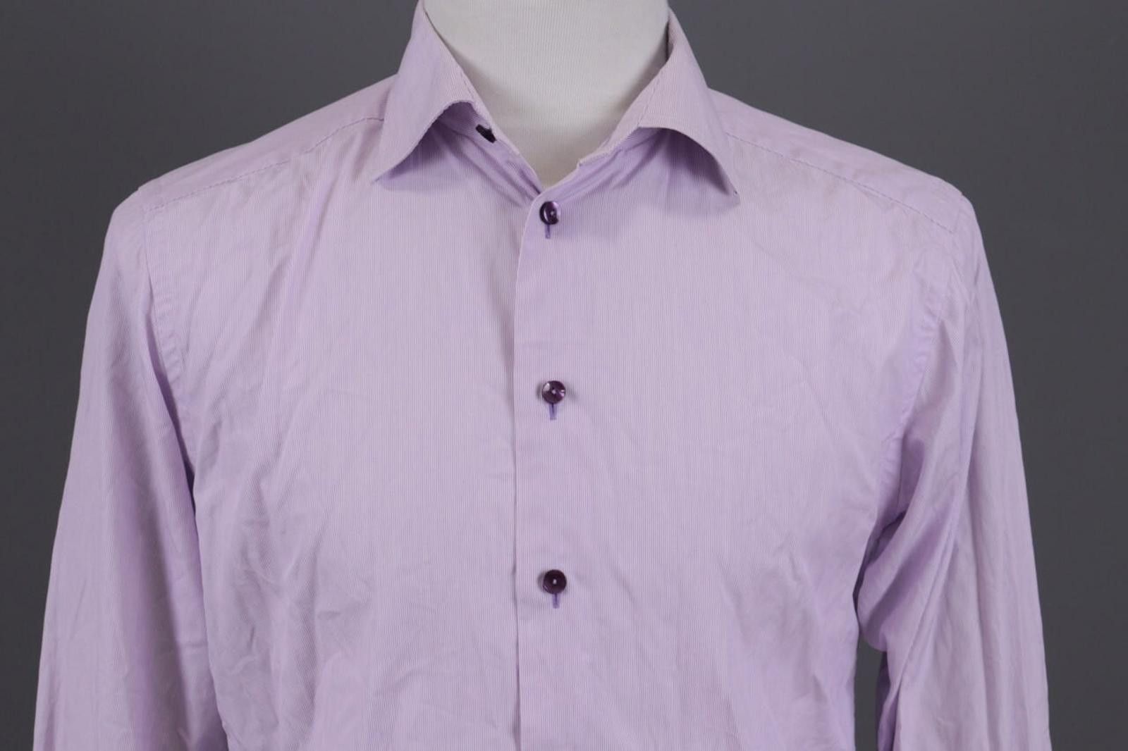Eton Eton Slim Fit Purple Button Down Shirt Size 41 / 16 Size US M / EU 48-50 / 2 - 2 Thumbnail