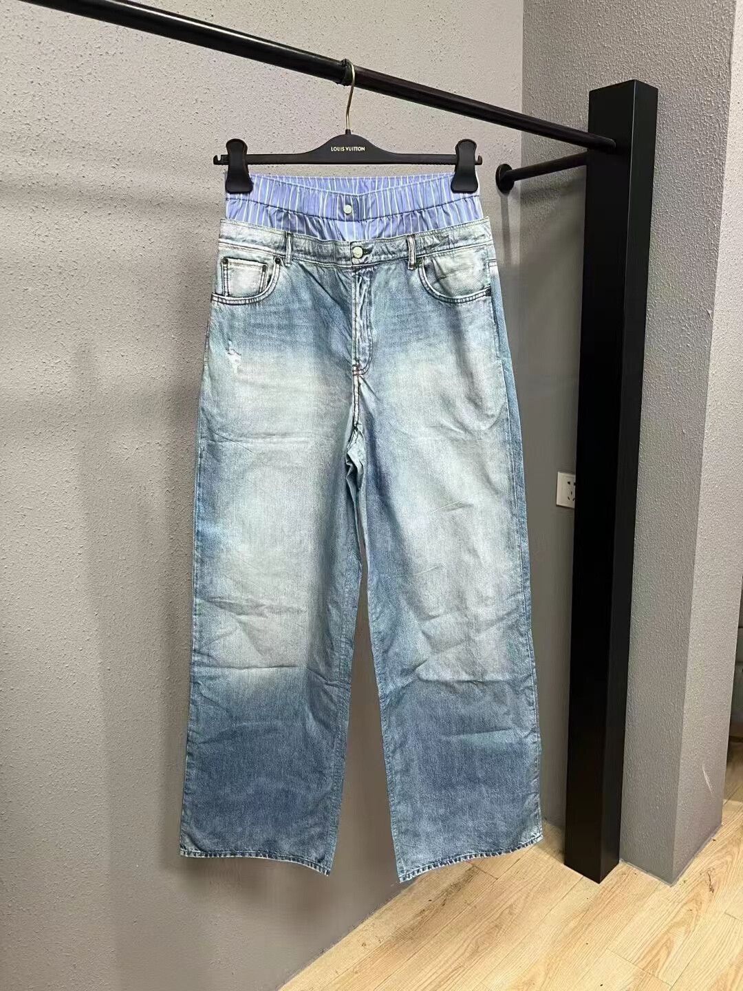 Acne Studios acne studios two-tone denim pants Size US 34 / EU 50 - 1 Thumbnail