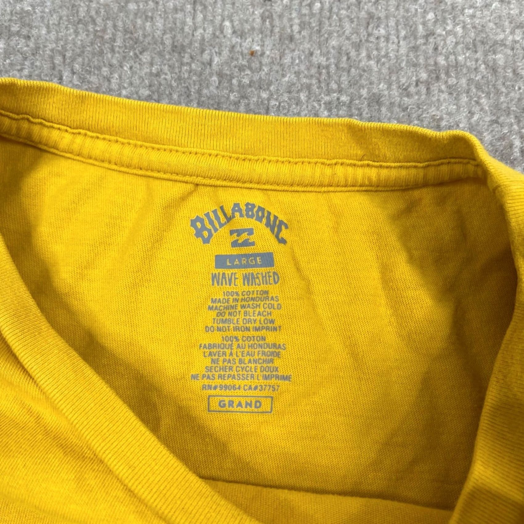 Billabong Billabong T Shirt Men L Yellow Short Sleeve Logo Wave Size US L / EU 52-54 / 3 - 2 Thumbnail