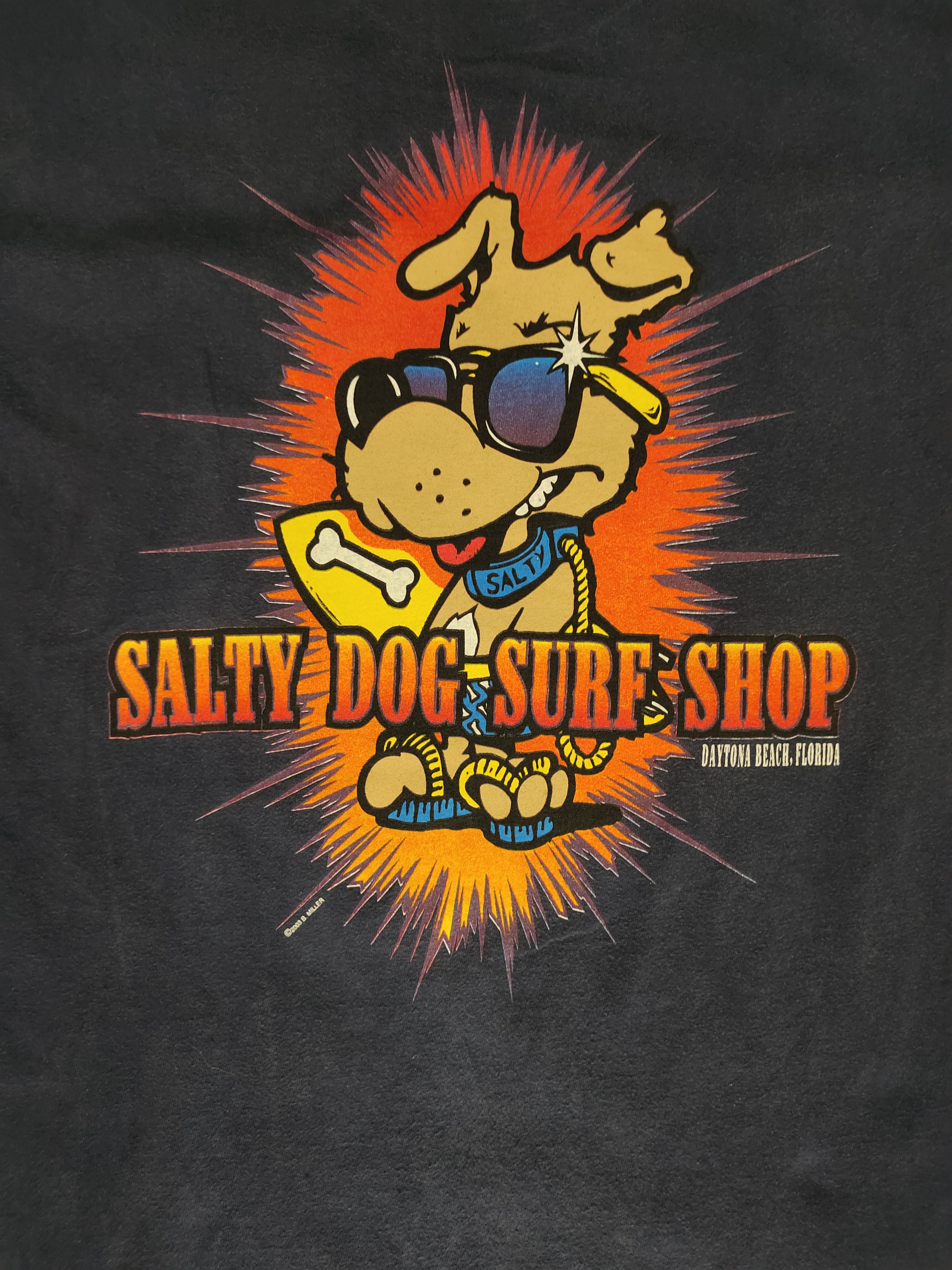 Sun Surf Vintage 00's Salty Dog Surf Shop By B. Miller Artwork Tee Size US L / EU 52-54 / 3 - 3 Thumbnail