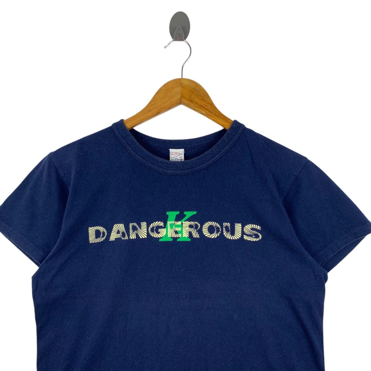 Dry Bones DRY BONES K Dangerous Japanese Brand Logo Print Blue Shirt Size US S / EU 44-46 / 1 - 2 Thumbnail