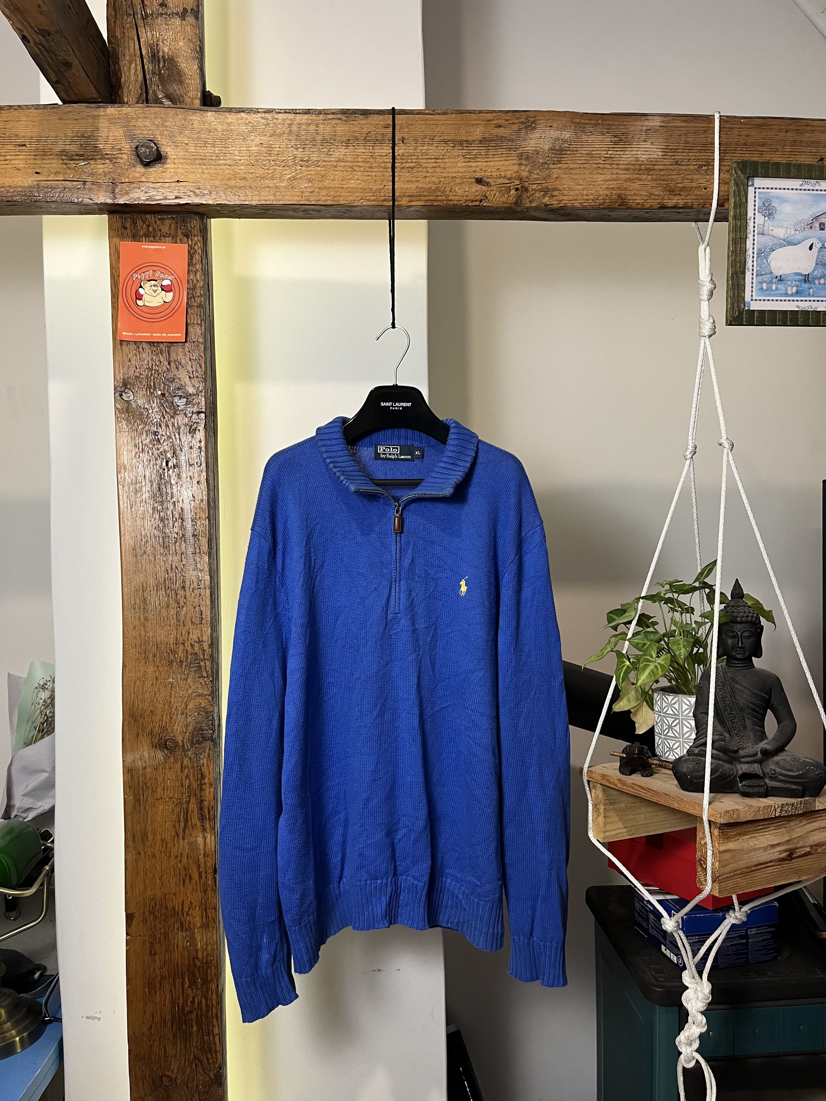Polo Ralph Lauren × Vintage 90s Polo Ralph Lauren 1/4 Turtleneck Zipper Sweater Size US XL / EU 56 / 4 - 1 Thumbnail