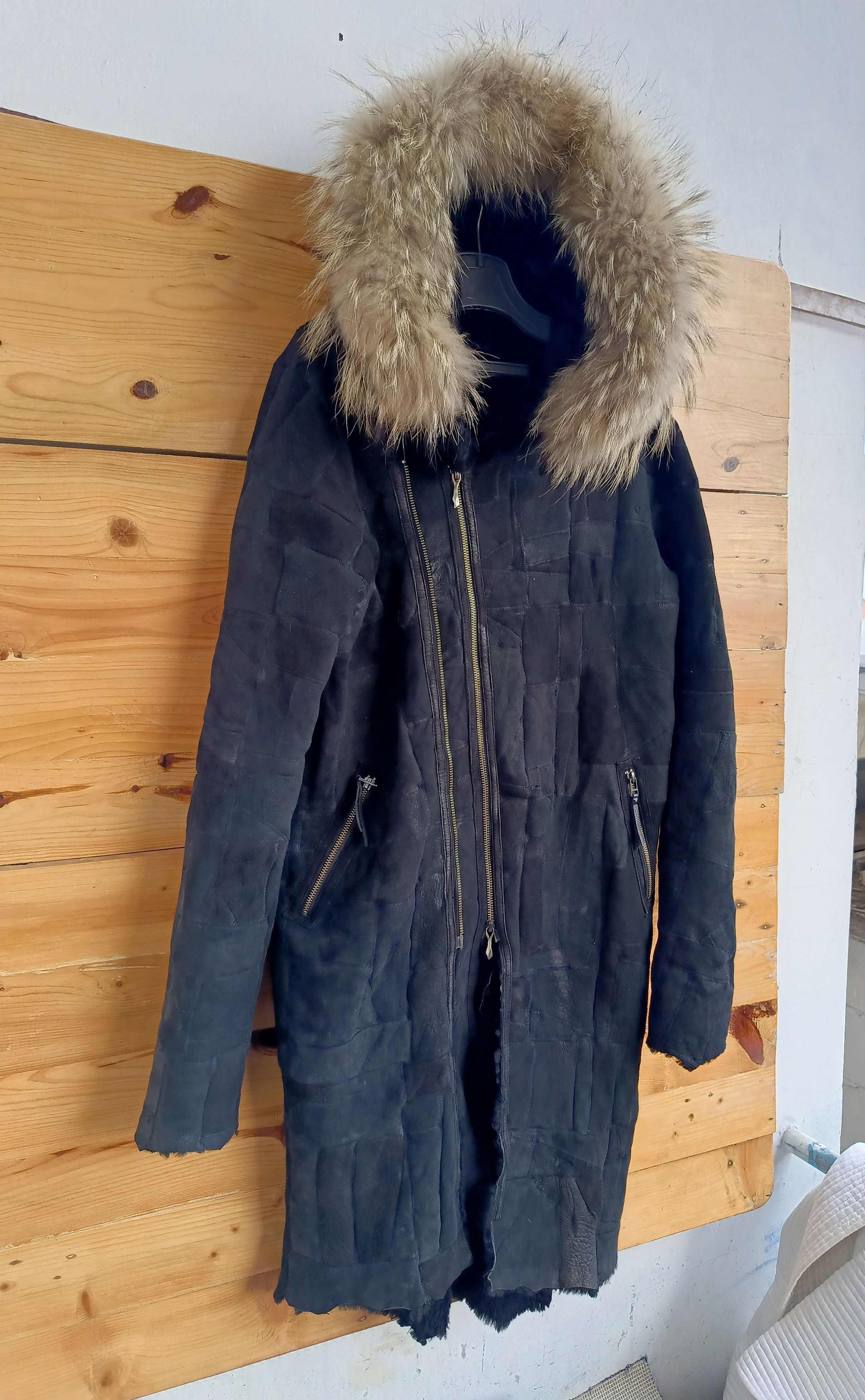 14th Addiction 14th Addiction Fur Hoodie PATCHWORK Leather Coat Size US XS / EU 42 / 0 - 2 Thumbnail