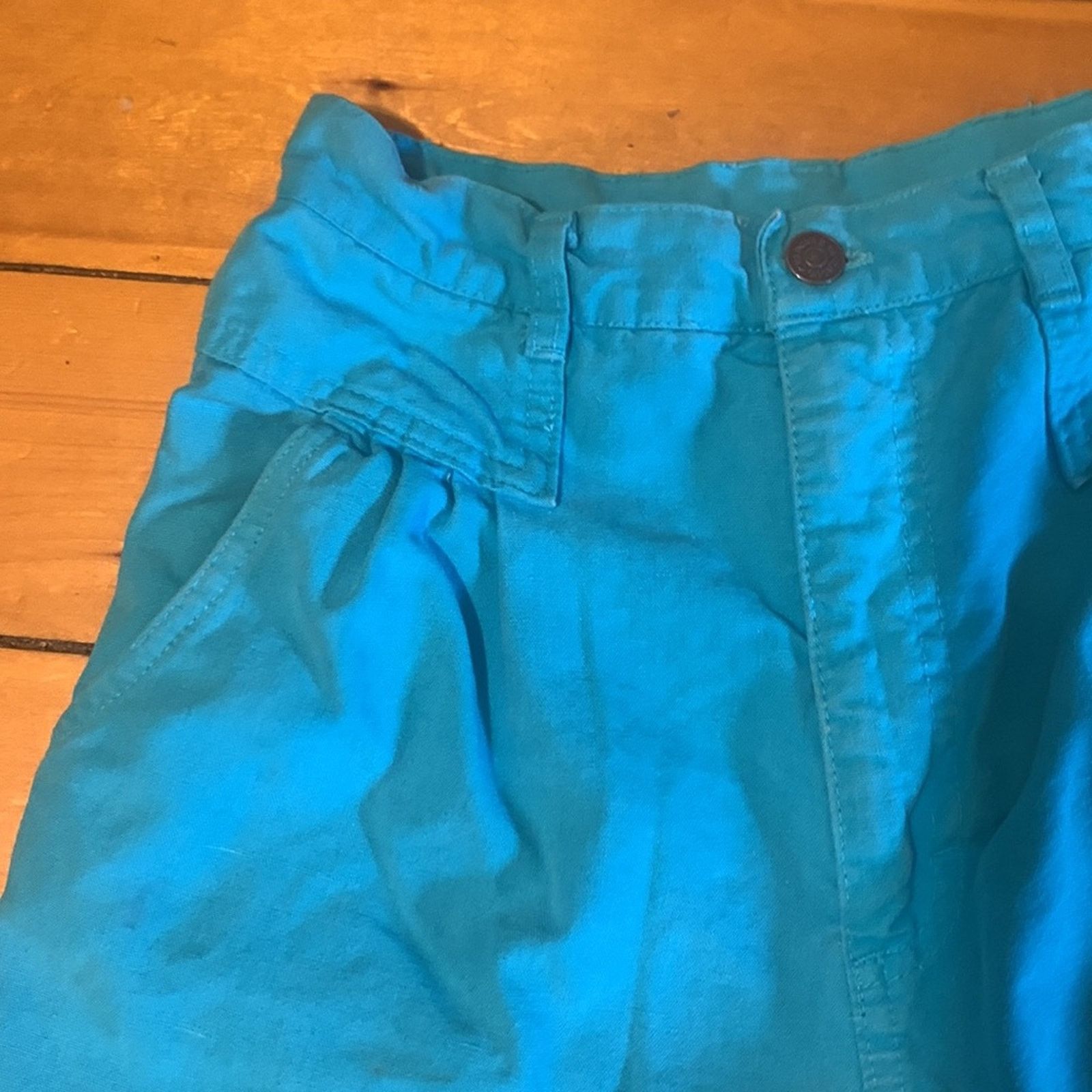 Cherokee 80’s Cherokee of California Turquoise highwaisted shorts\ Size 26" / US 2 / IT 38 - 2 Thumbnail