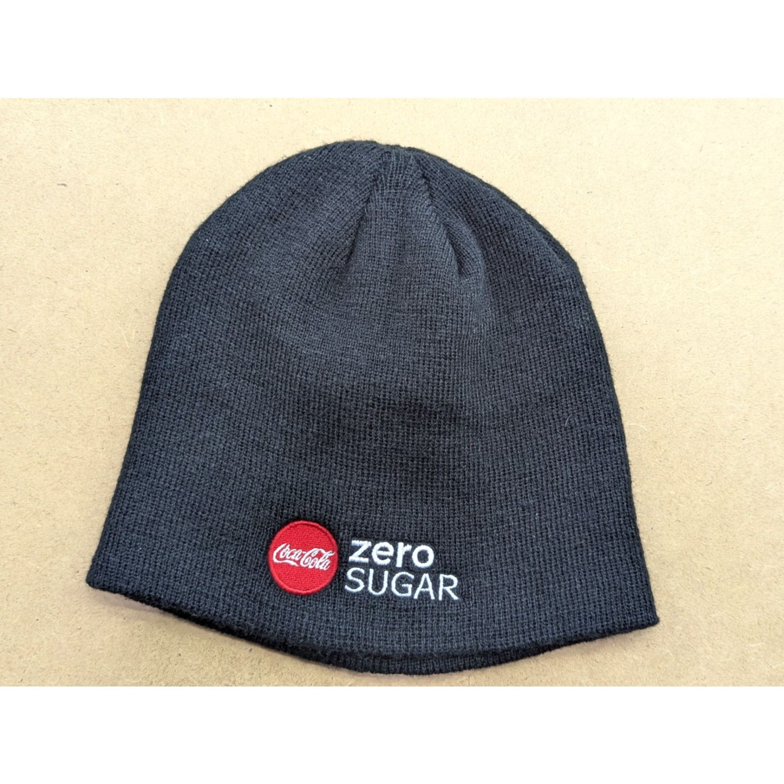 Vintage Coca-Cola Beanie Hat One Size Black Stretch Promo Unisex Adults Knit Acrylic M Size ONE SIZE - 2 Thumbnail