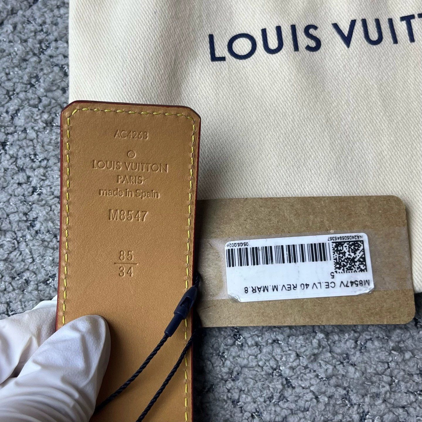 Louis Vuitton louis vuitton brown logo embossed leather belt Size ONE SIZE - 4 Thumbnail