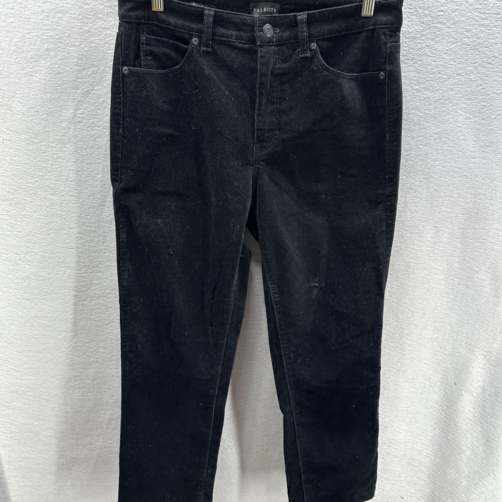 Talbots Talbots Corduroy Pants Womens 6 Straight Leg 5 Pocket Black Cotton Blend Preppy Shirt Size 28" / US 6 / IT 42 - 2 Thumbnail
