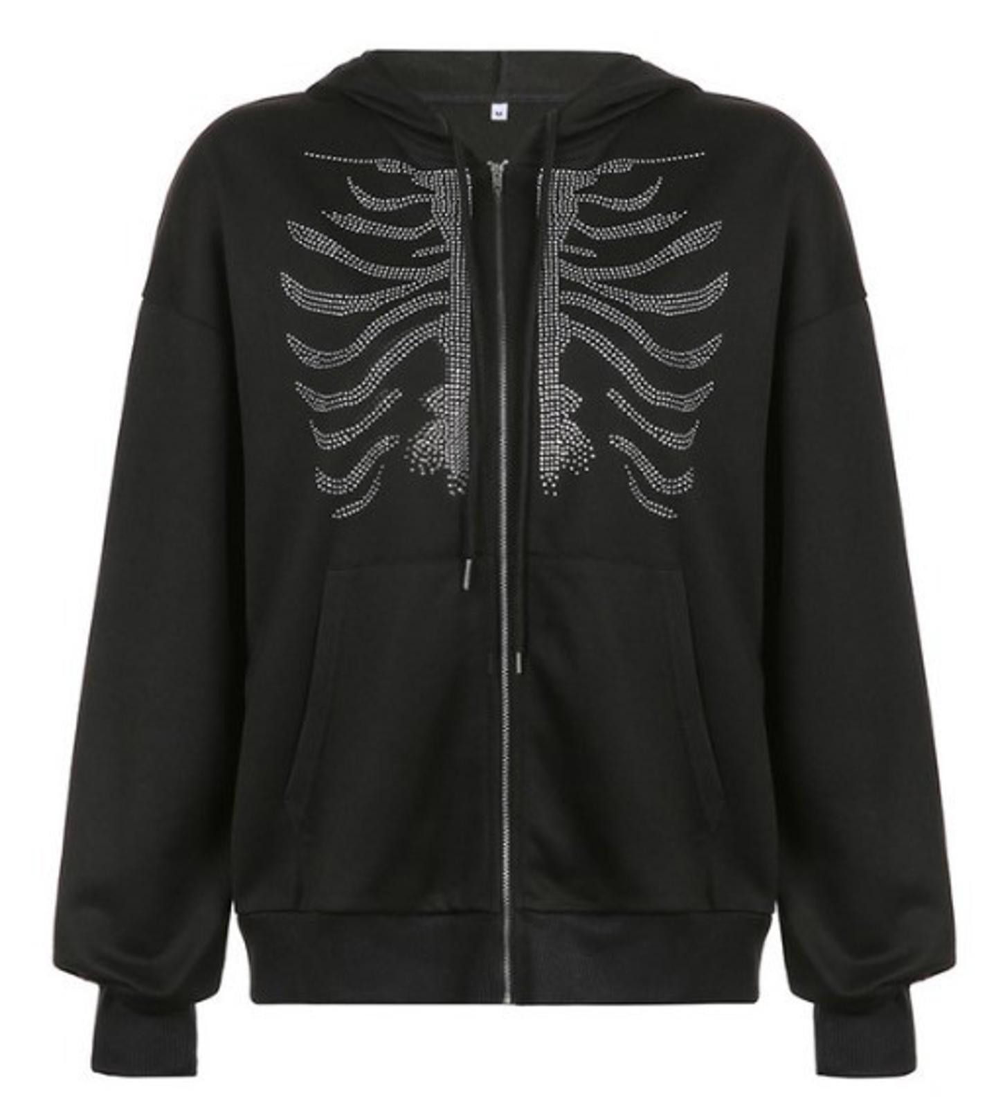The Unbranded Brand Women's Hoodie Sweater Loose Zipper Cardigan Y2k Jacket Size US M / EU 48-50 / 2 - 4 Thumbnail