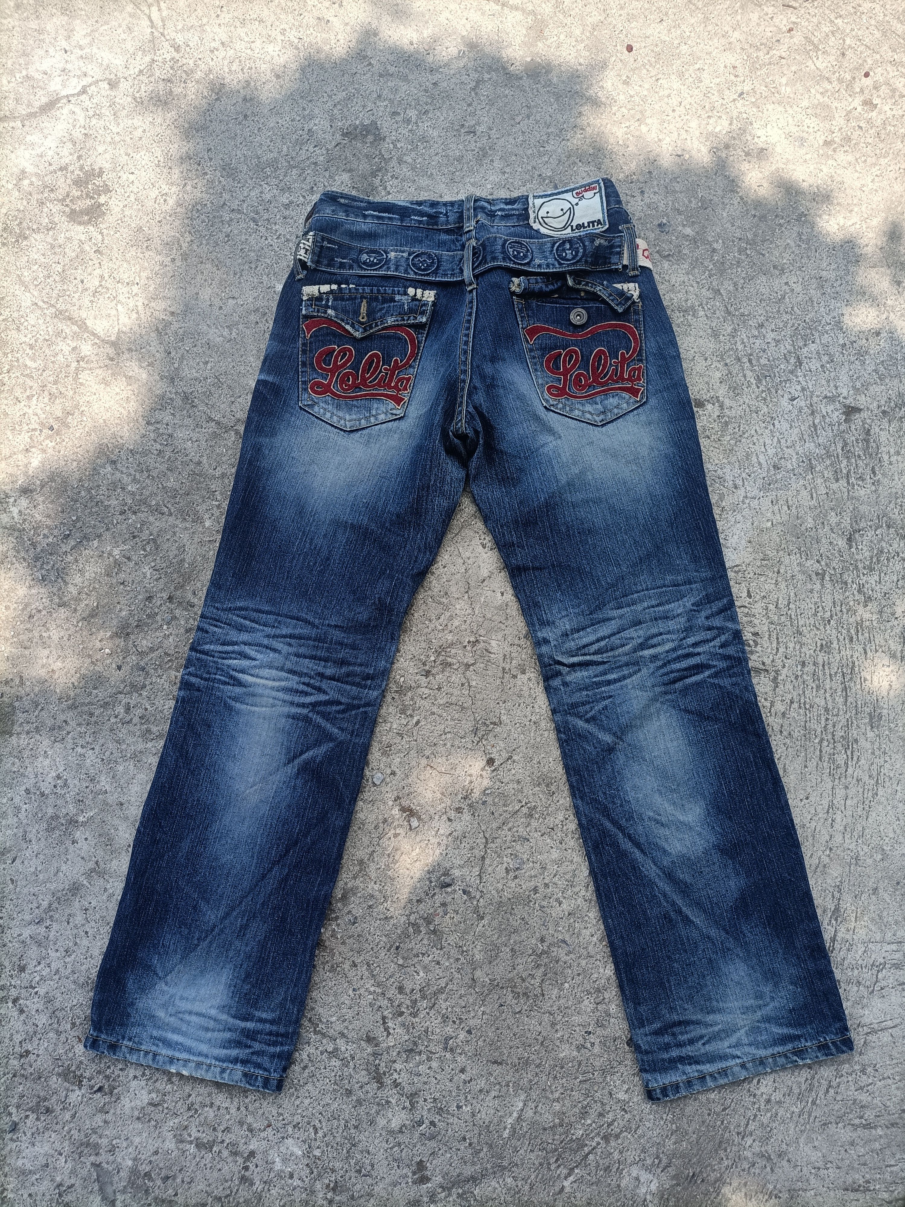 Japanese Brand Lolita Jeans Distressed Denim Pants by Yoshitomo Nara Blue Size US 34 / EU 50 - 2 Thumbnail