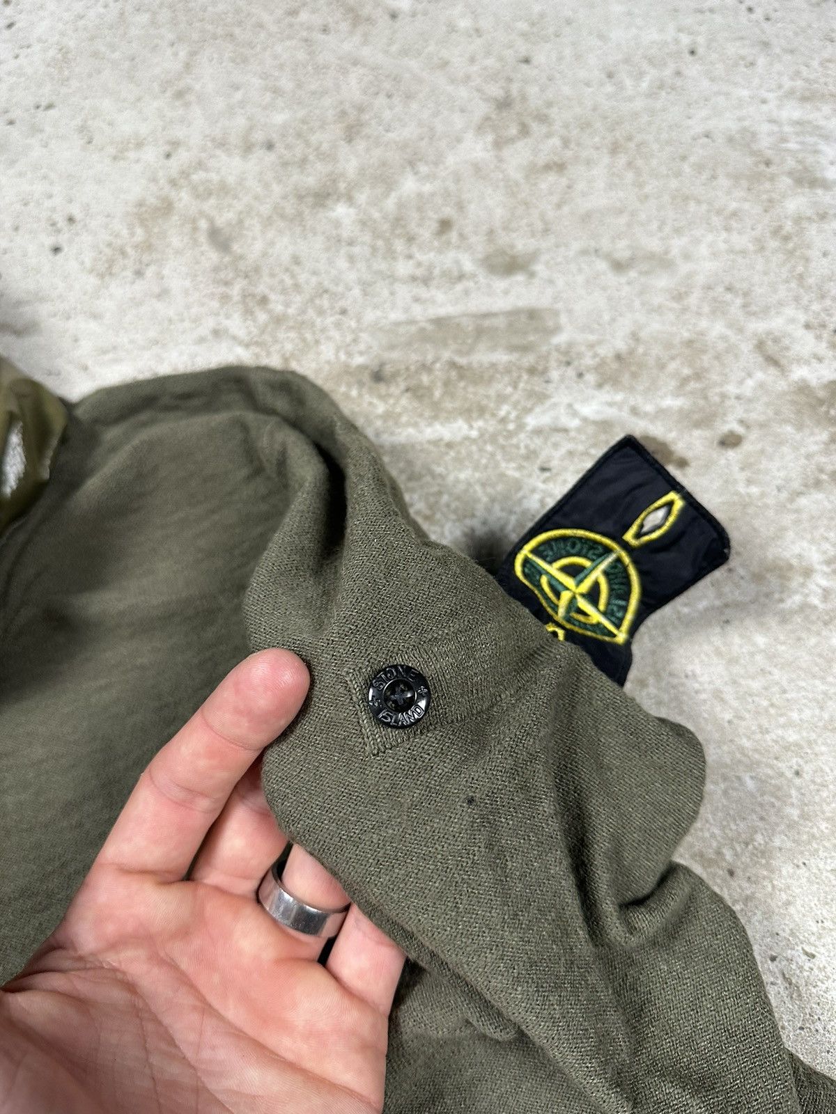 Massimo Osti × Stone Island Stone Island Nylon Hooded Knit Sweater Khaki Size US S / EU 44-46 / 1 - 9 Thumbnail