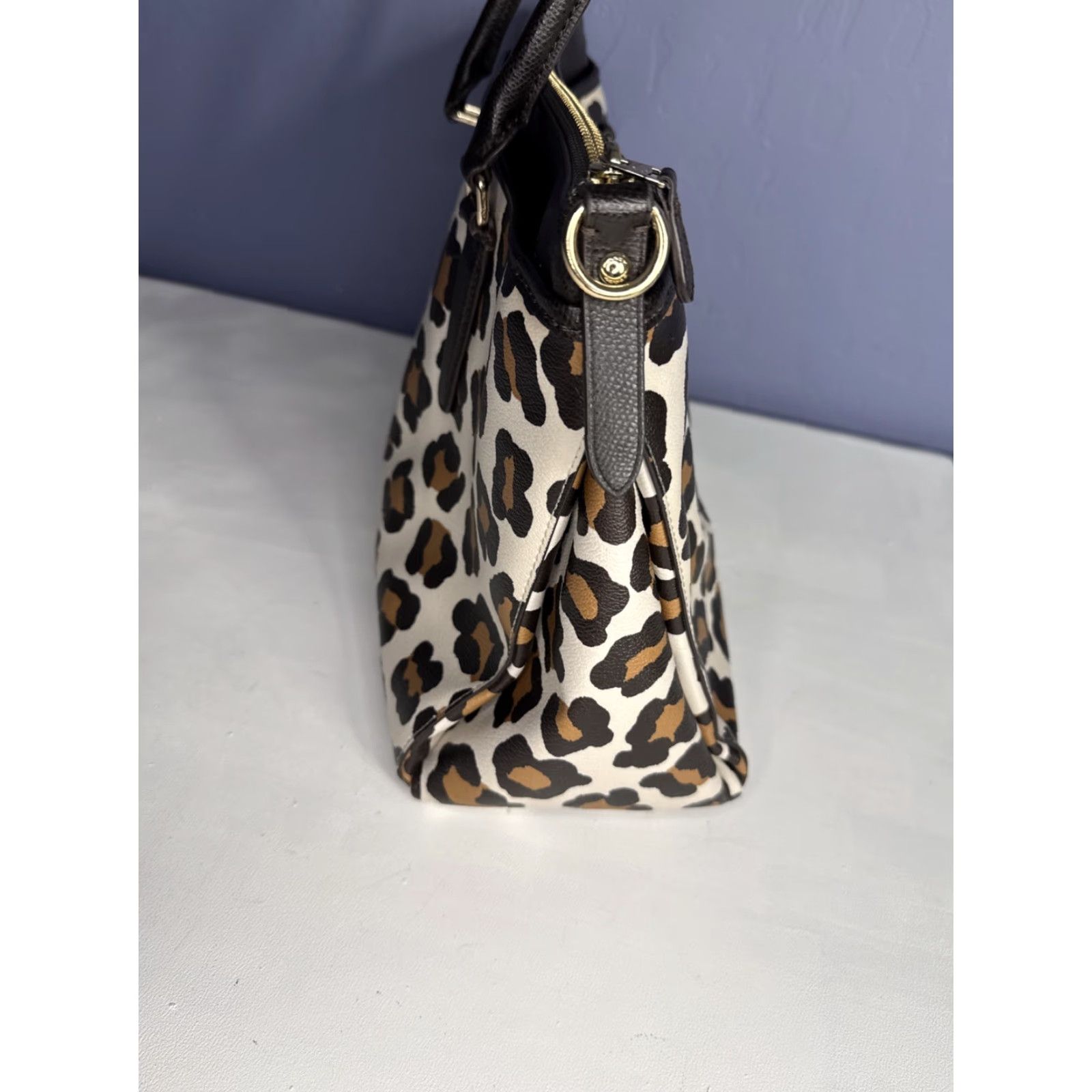 Coach Coach Women’s Satchel Leopard & Brown Shoulder Bag Tote Purse Bag Rare Size ONE SIZE - 7 Thumbnail