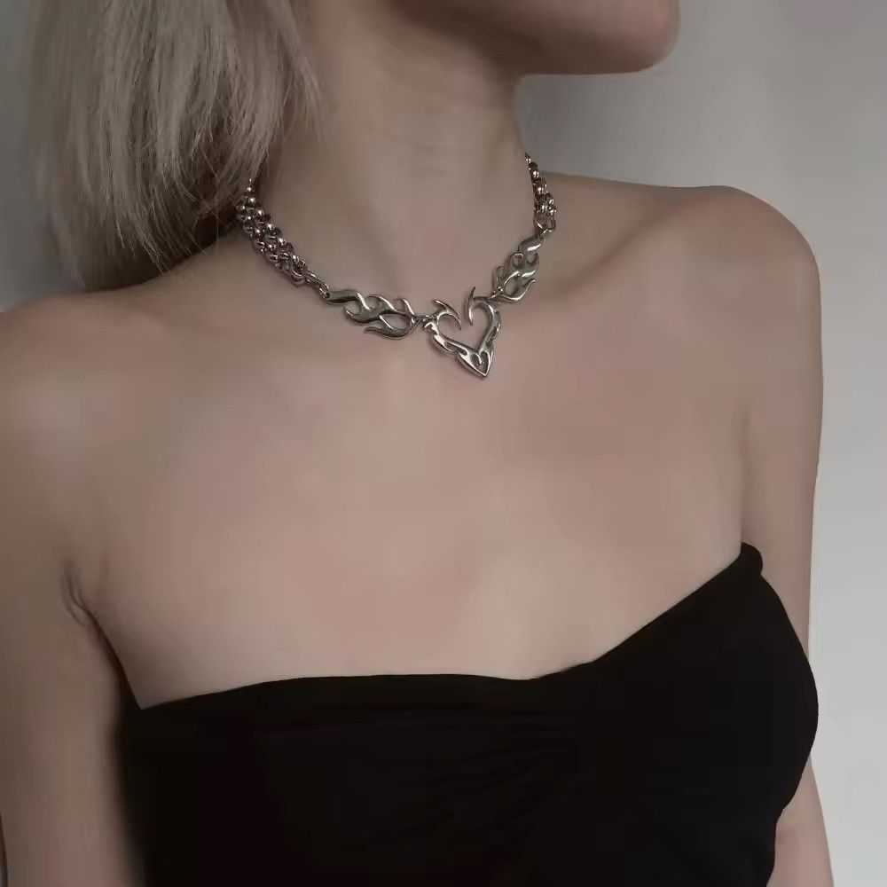 Jewelry Y2k Heart Pendant Necklace Size ONE SIZE - 3 Thumbnail