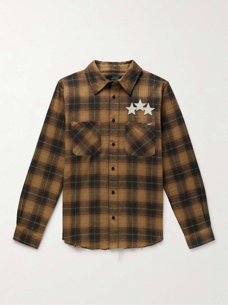 Amiri Amiri Rainbow Ombré Plaid Flannel Shirt | Grailed
