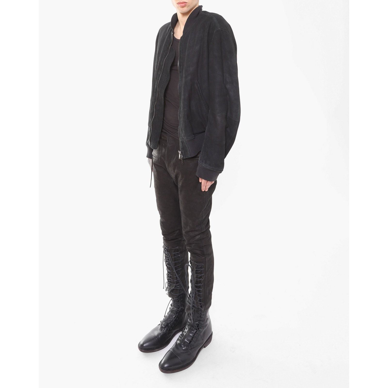 Haider Ackermann SS14 Reversible Bomber Jacket in Dark Grey Suede Size US S / EU 44-46 / 1 - 12 Thumbnail