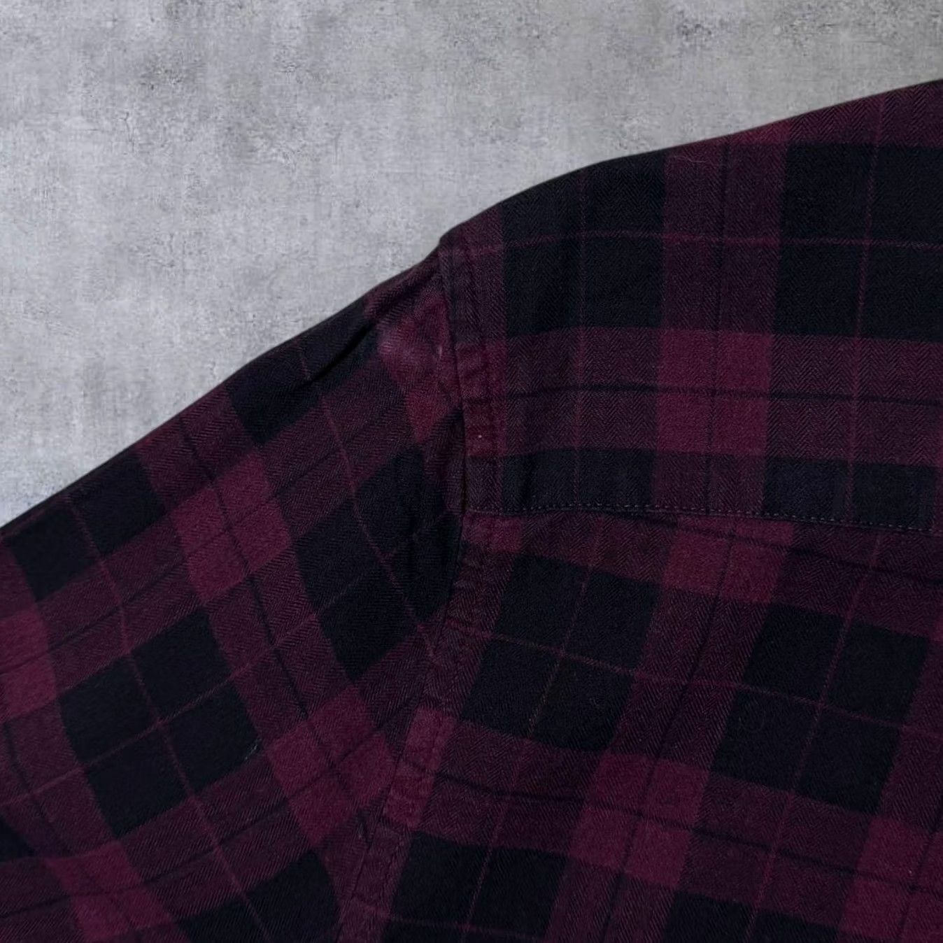 Lacoste Lacoste Regular Fit Burgundy Black Check Long Sleeve Button-Down Shirt Medium Mens Collar Down Shirt Size US M / EU 48-50 / 2 - 6 Thumbnail