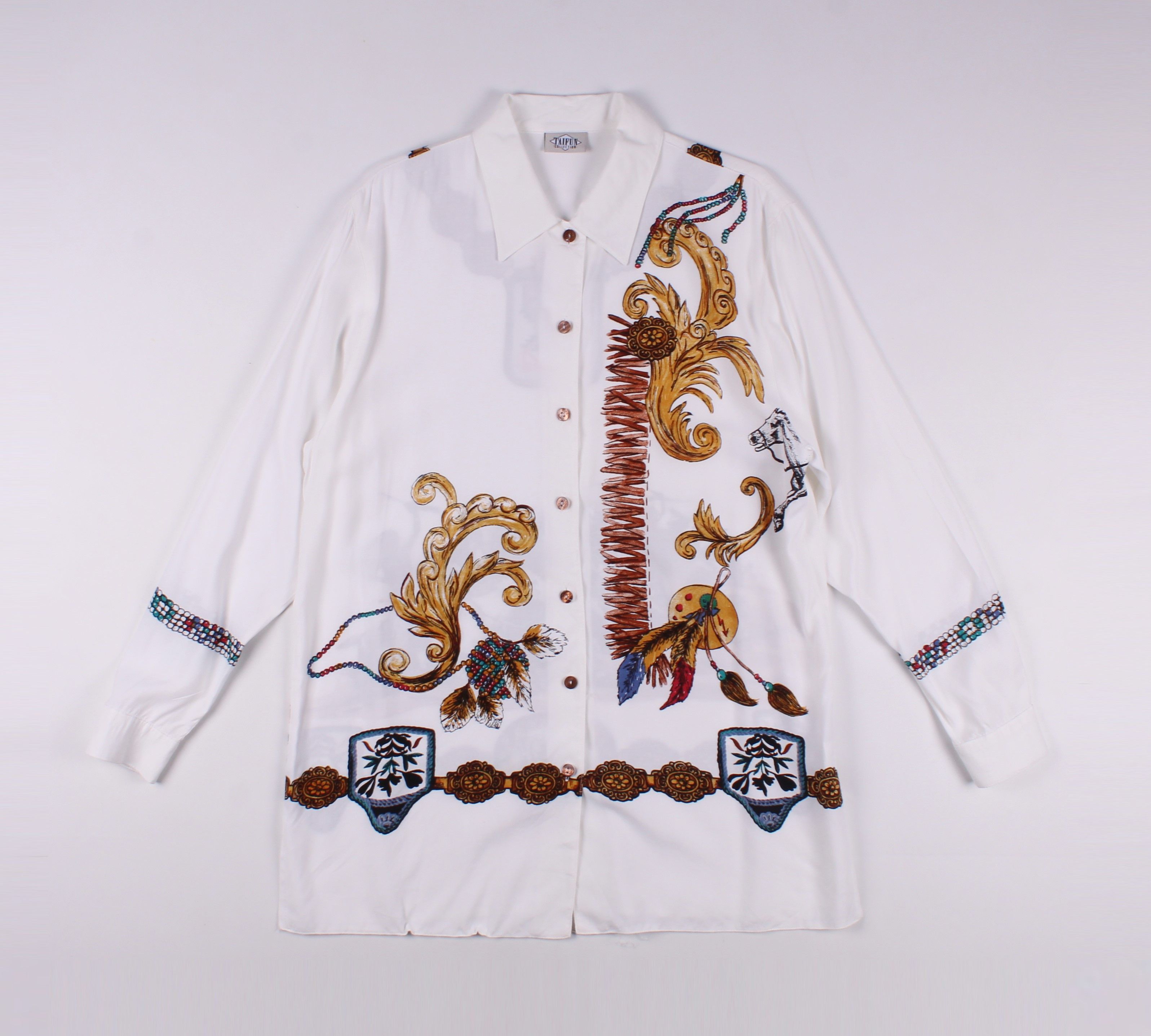 Vintage Vintage Rare Native American Printed Oversized Shirt Size M / US 6-8 / IT 42-44 - 1 Thumbnail